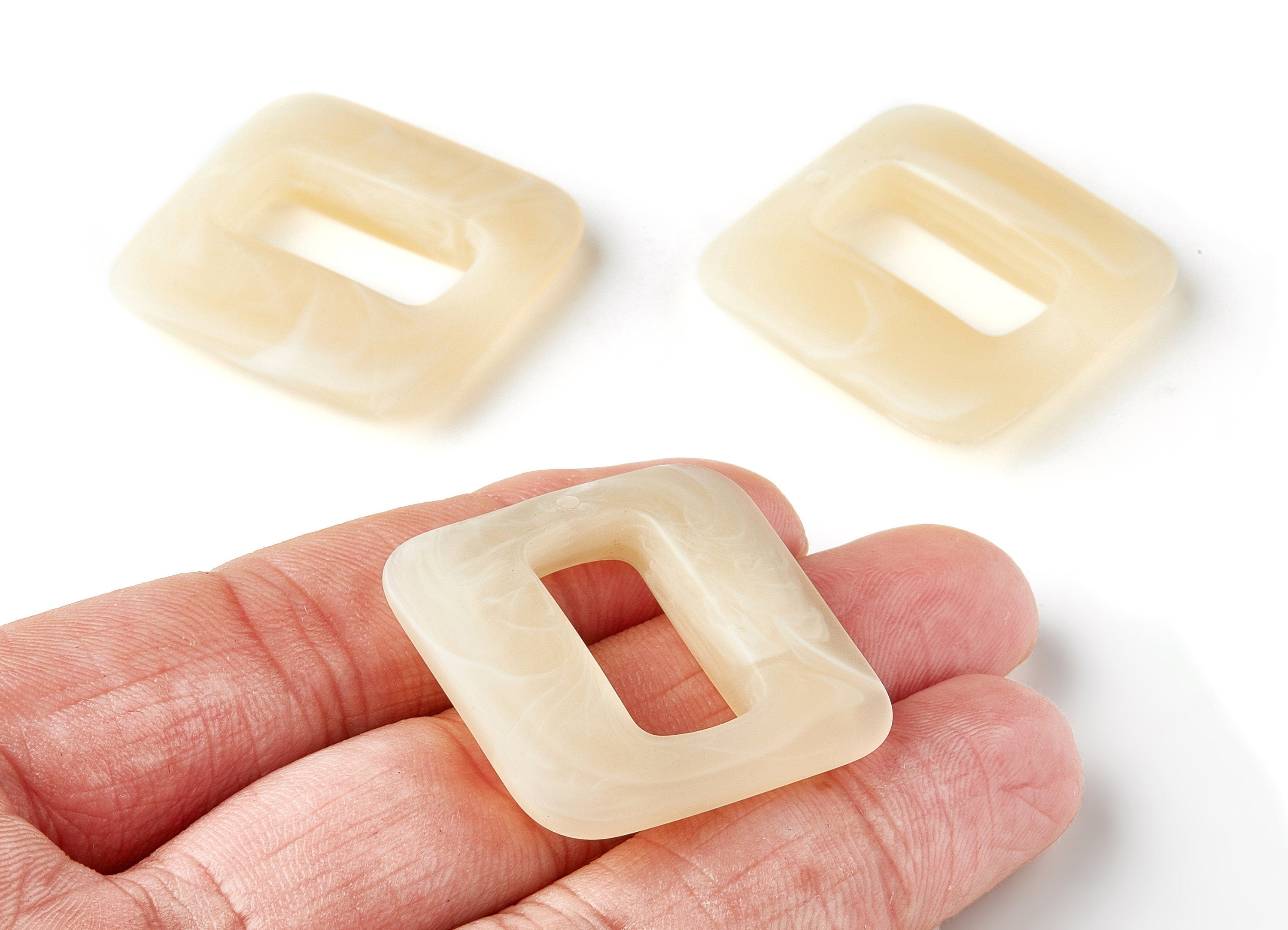 Resin Charms - Resin Earrings - Square Shaped Earrings Charms - 1 Hole - Earring Findings - Jewelery Making - 32,56x32,53x7,19mm - AC1273G - DOMEDBAZAAR