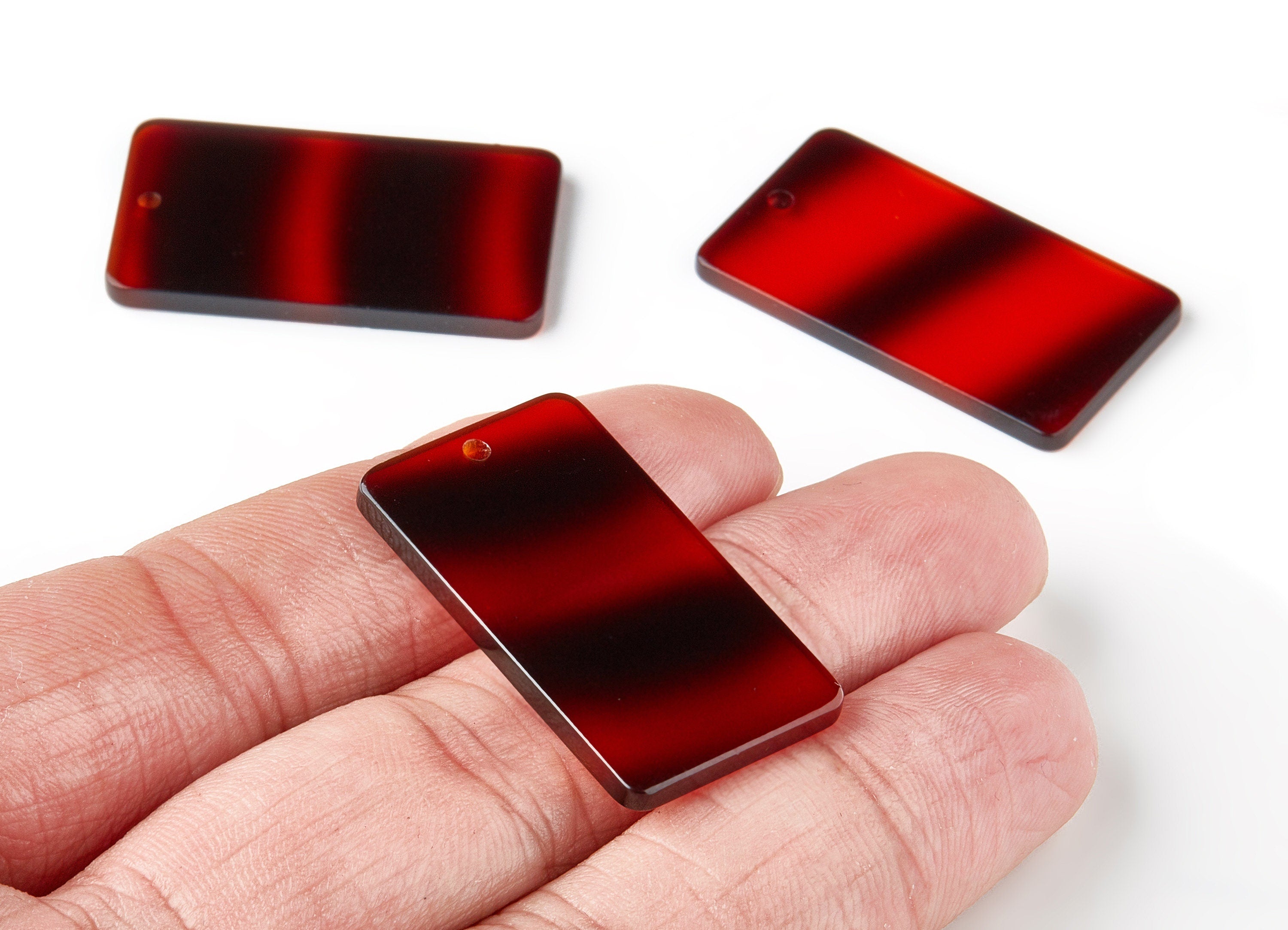 Acetate Rectangle Earring Charms - Rectangle Pendant - Earring Findings - Jewelry Supplies - Color Code: A288 - 33.73x19.46x2.65mm - AC1217J - DOMEDBAZAAR