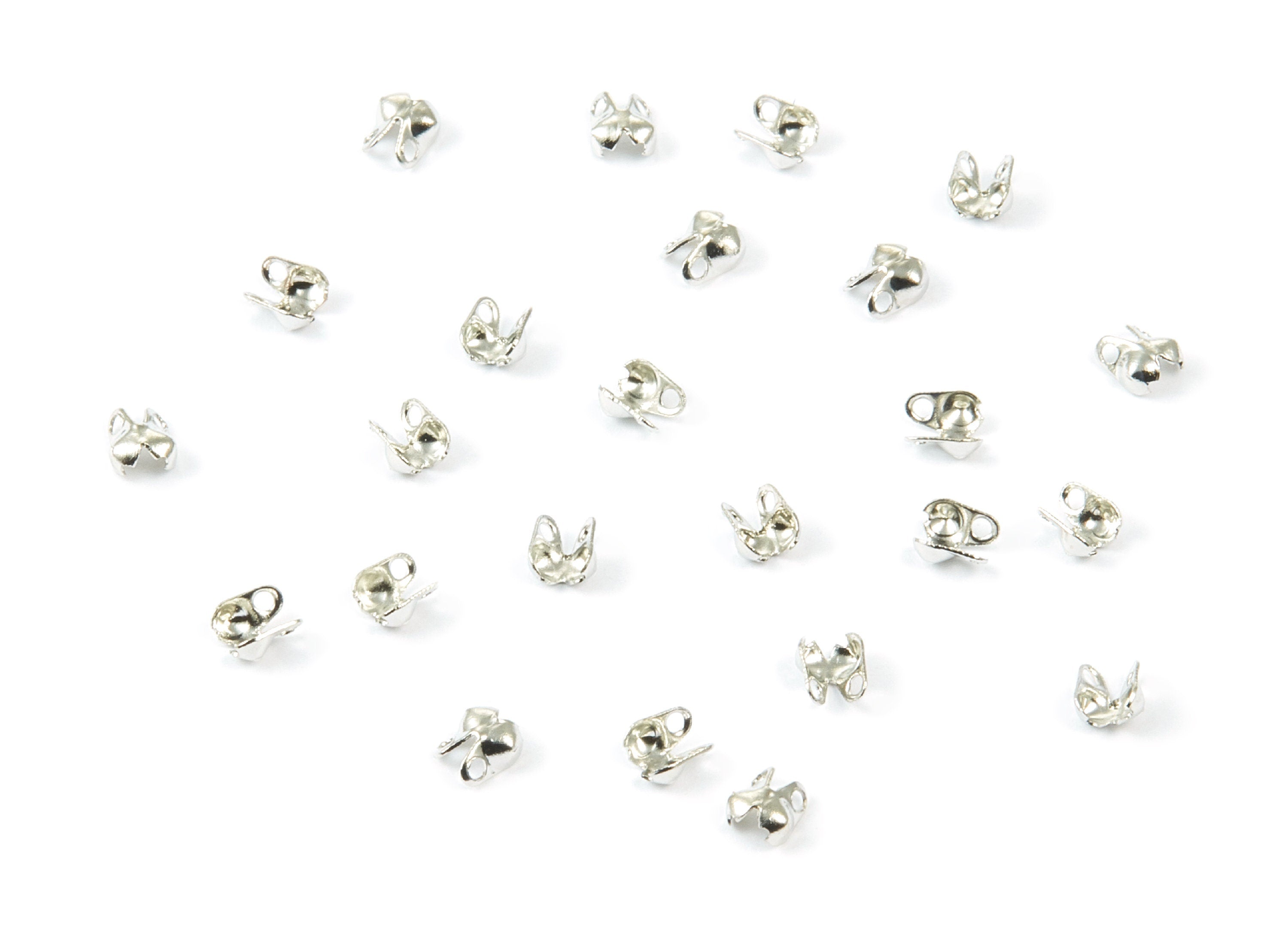 1.5 Ball Chain Clasp - 1.5 Silver Tone Plated Brass Chain Clasp - Brass Connector Clasp - Jewelry Supplies - 4x2.5mm - PP1675S - DOMEDBAZAAR