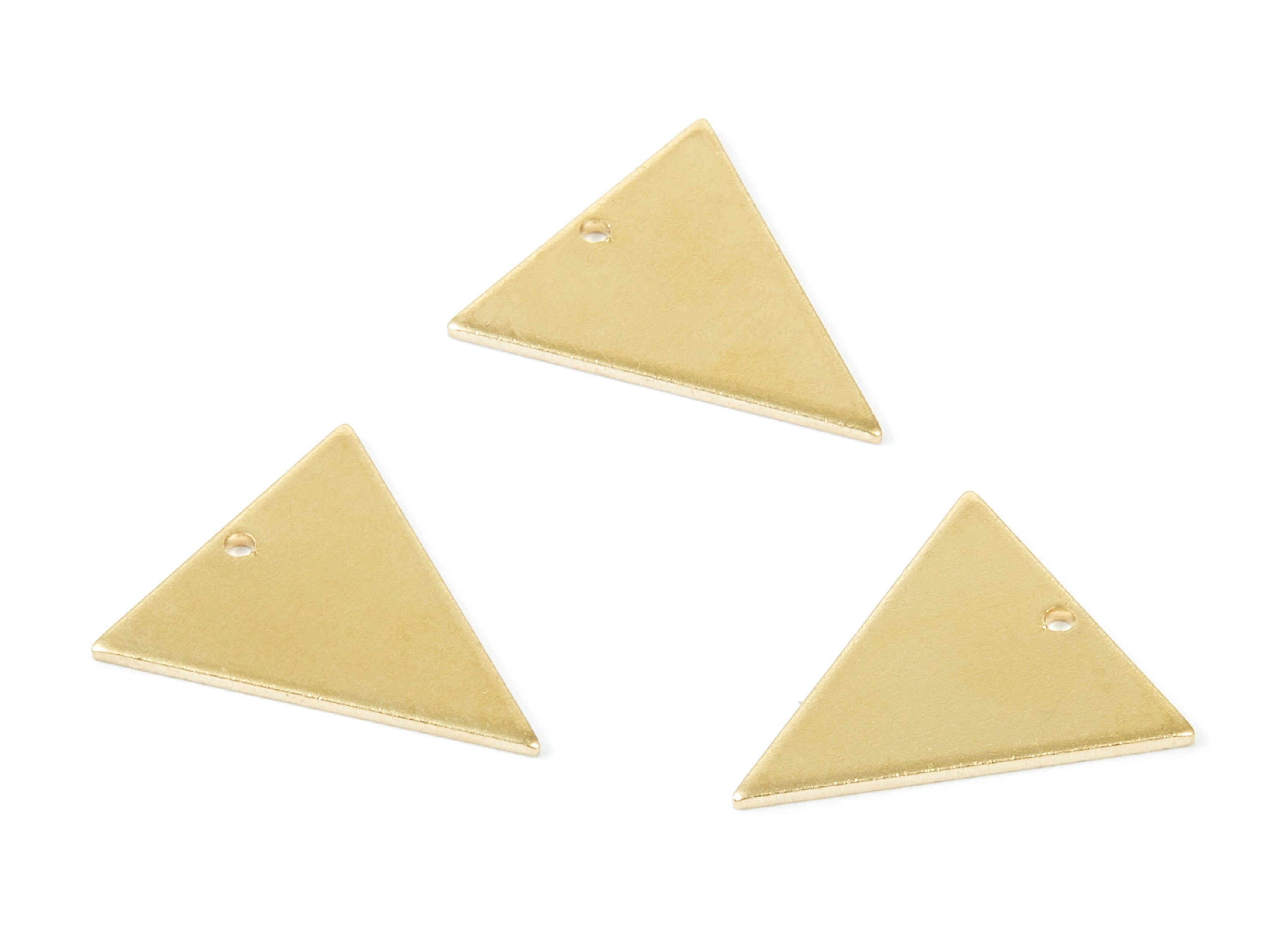 Personalized stamping blank - Brass Triangle Charms - Triangle Shaped Raw Brass Pedants With 1 Hole - 20x18x0,98mm - PP1800 - DOMEDBAZAAR