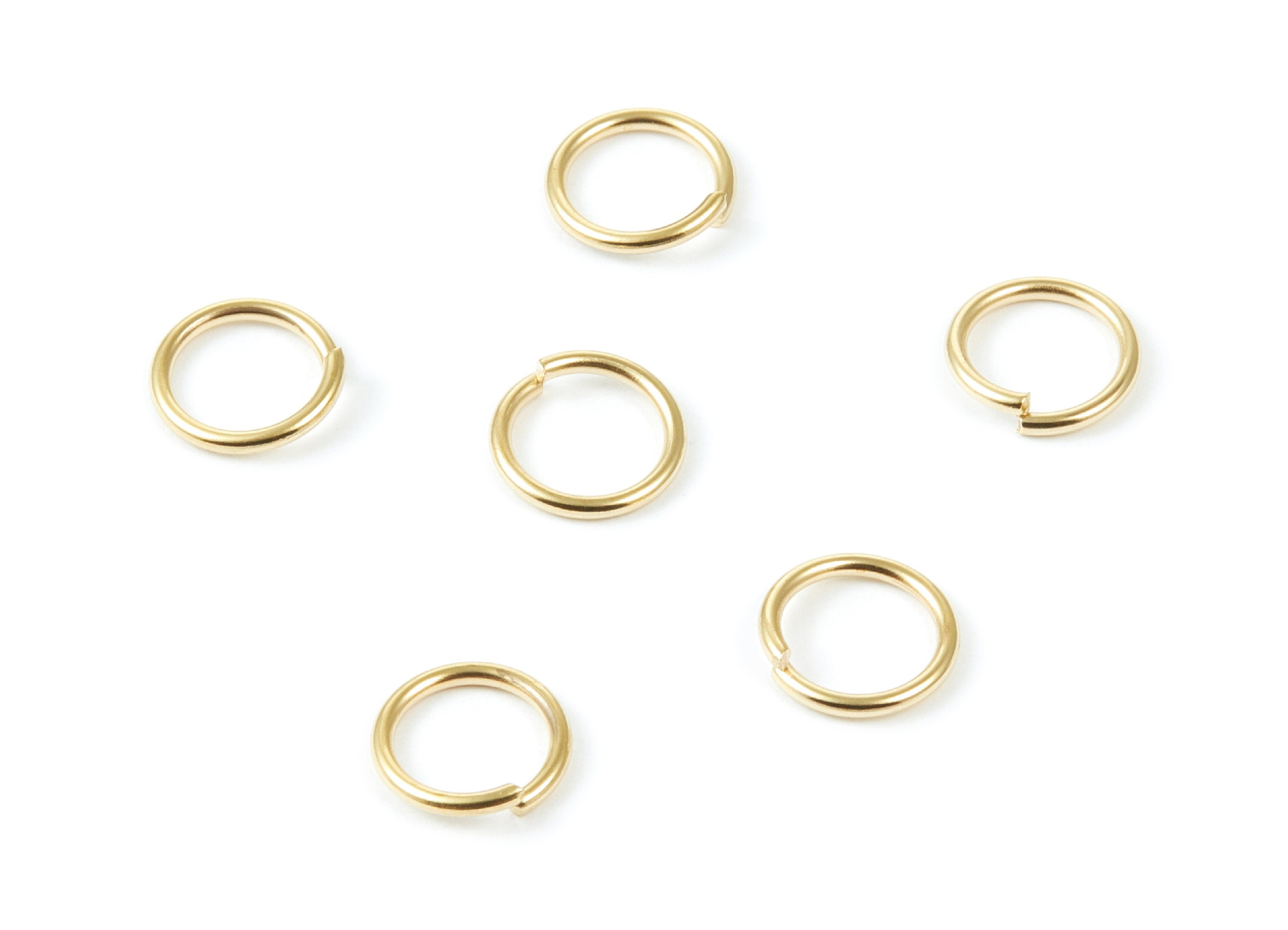 Brass Open Jump Rings - 1.2x10mm - Raw Brass Open Jump Rings - 10x10x1,2mm - Jewelry Supplies - PP1557 - DOMEDBAZAAR