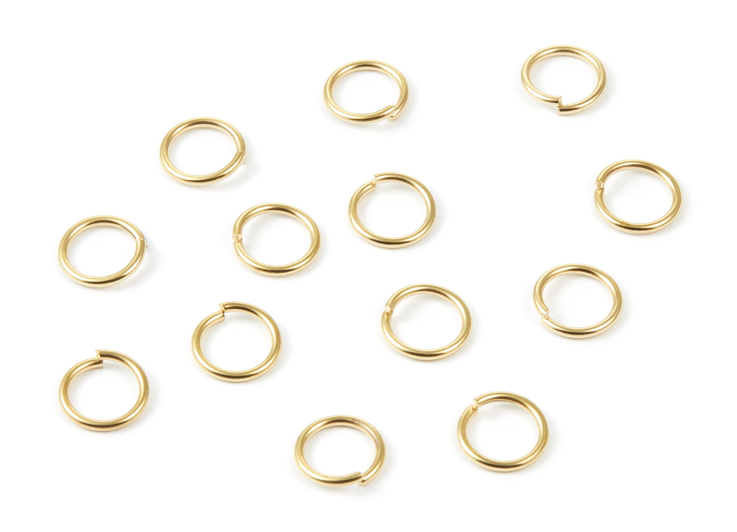 Brass Open Jump Rings - 1.2x10mm - Raw Brass Open Jump Rings - 10x10x1,2mm - Jewelry Supplies - PP1557 - DOMEDBAZAAR