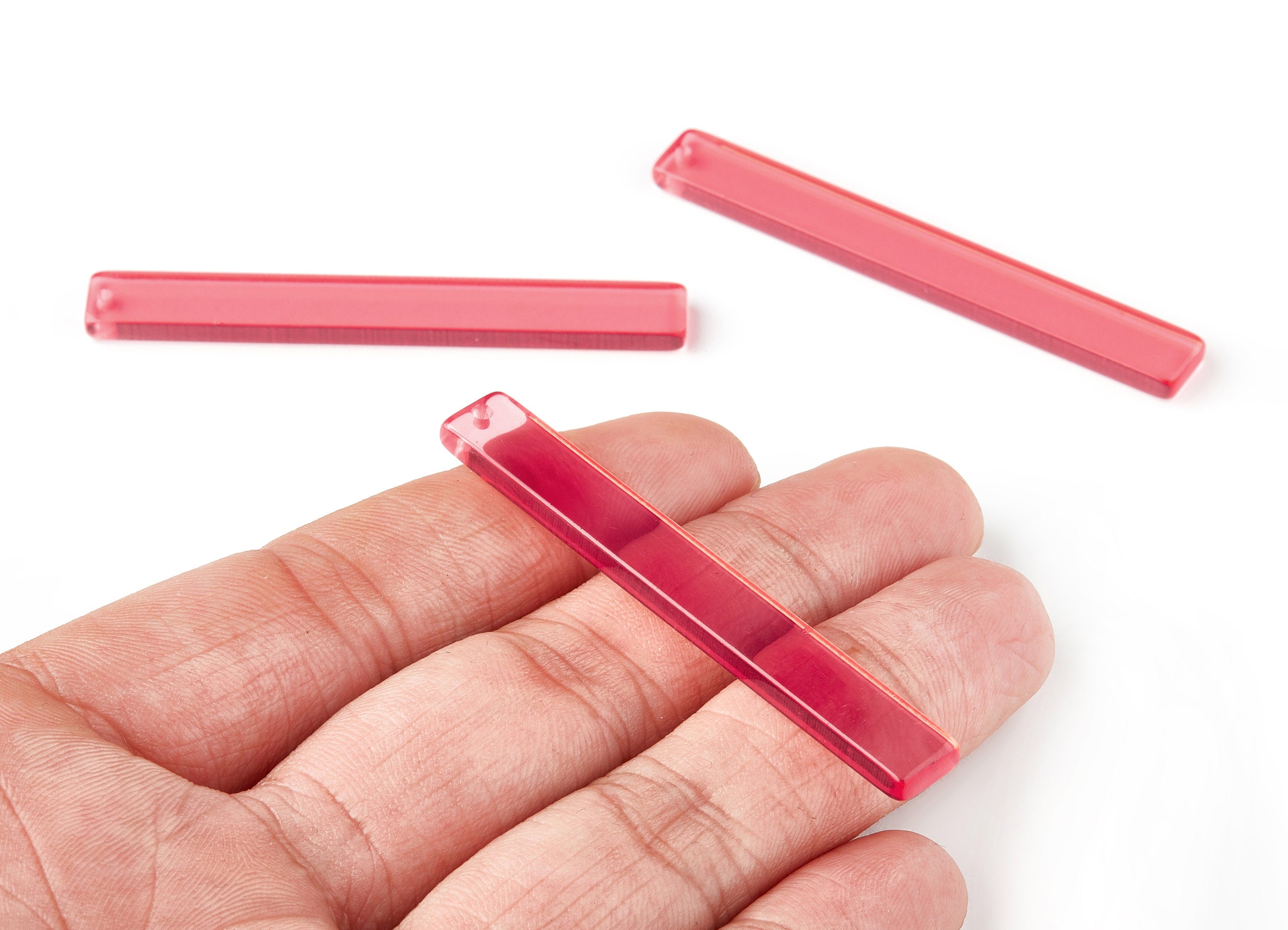 Acrylic Stick Charms - Bar Earrings and Pendant - Earring Findings - Color Code: A69 - 59.6x7.8x2.6mm - AC1049-A69 - DOMEDBAZAAR