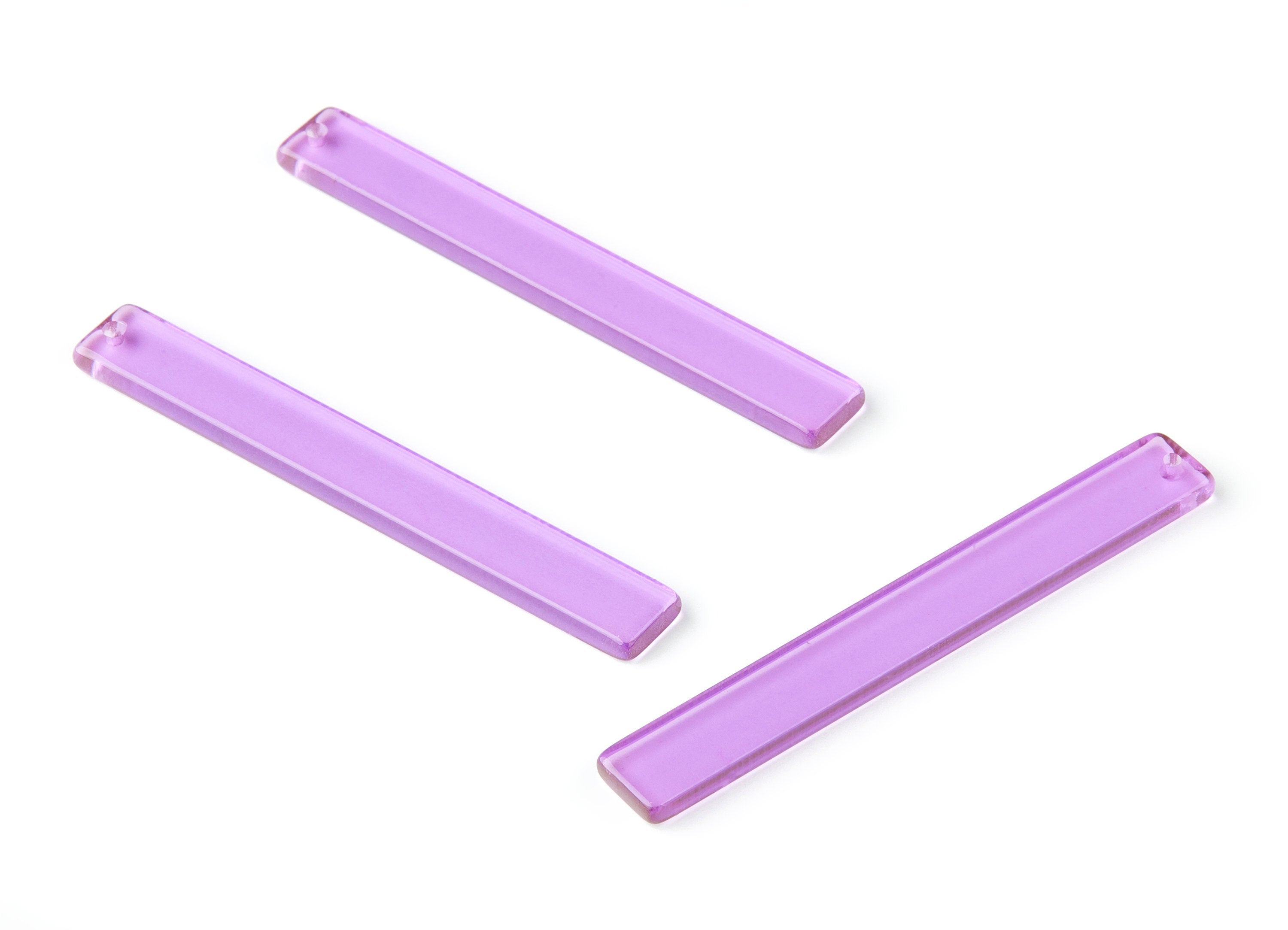 Acrylic Stick Charms - Bar Earrings and Pendant - Earring Findings - Color Code: A72 - 59.6x7.8x2.6mm - AC1049-A72 - DOMEDBAZAAR