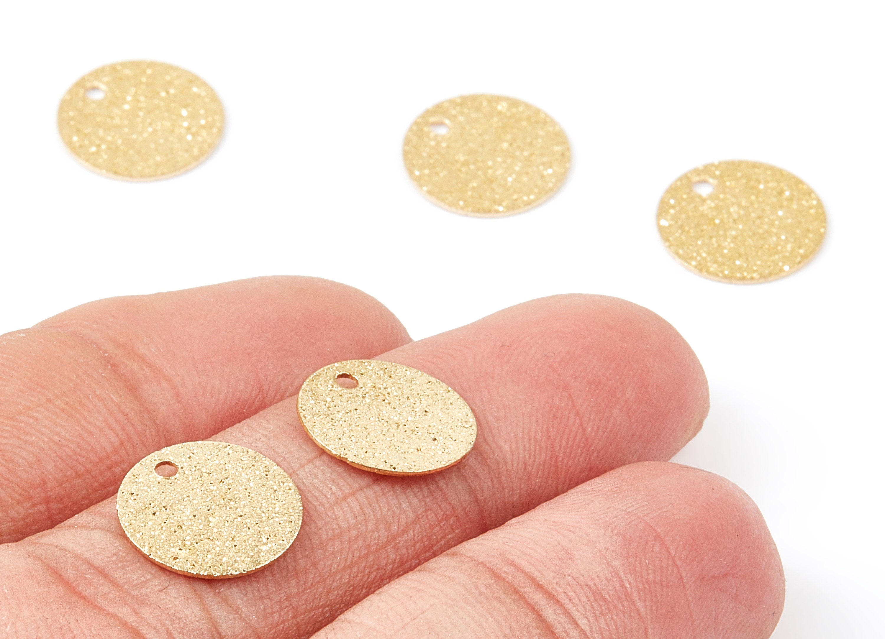 Brass Circle Charms - Brass Circle Shaped Stamping Blank - Earring Findings - Jewelry Tag - 12x12x0.5mm - PP2148 - DOMEDBAZAAR