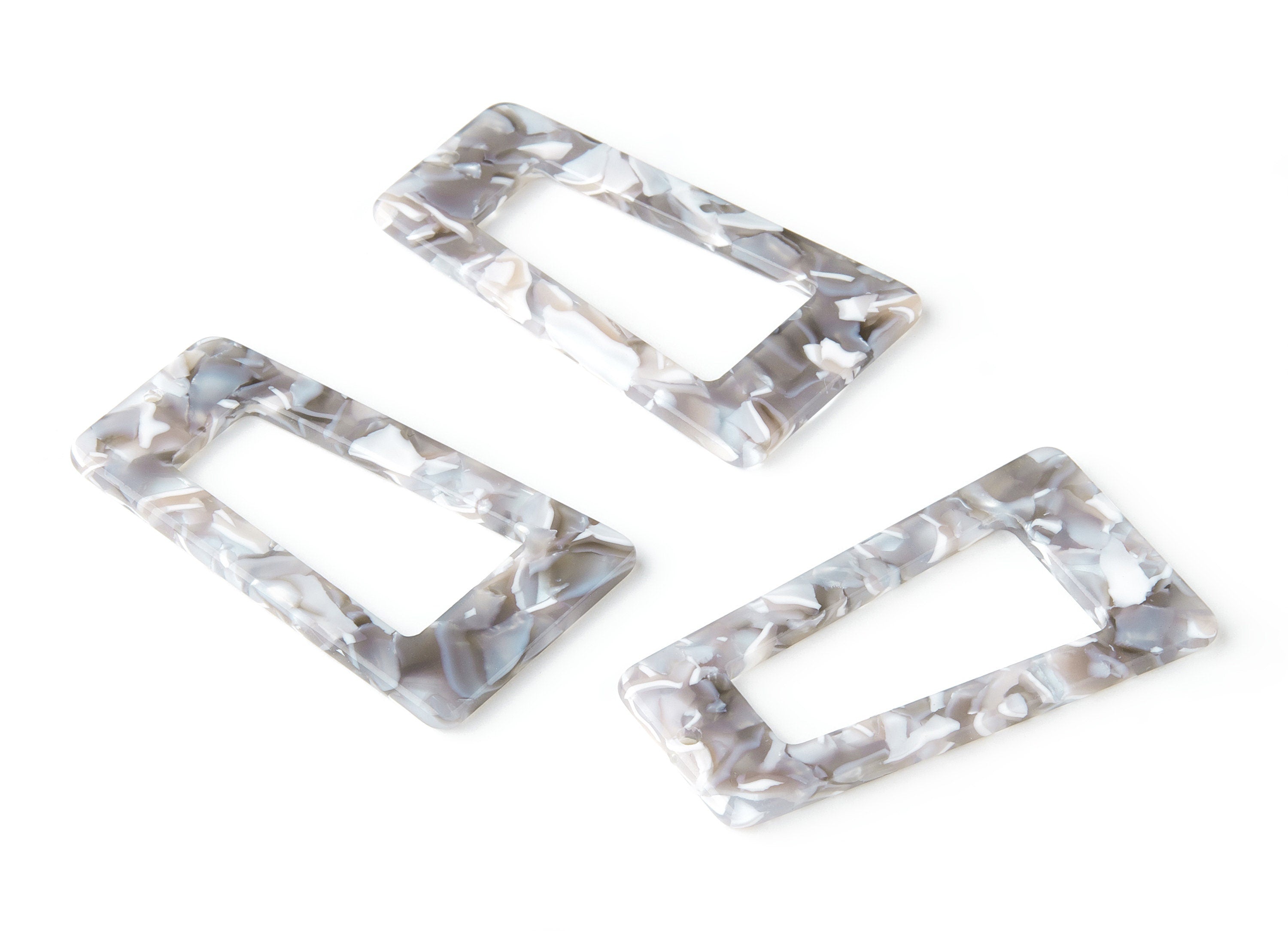 Acetate Trapezoidal Charms - Trapezoidal Earrings and Pendant - Earring Findings - Color Code: A20 - 49.78x27.72x2.63mm - AC1534-A20 - DOMEDBAZAAR