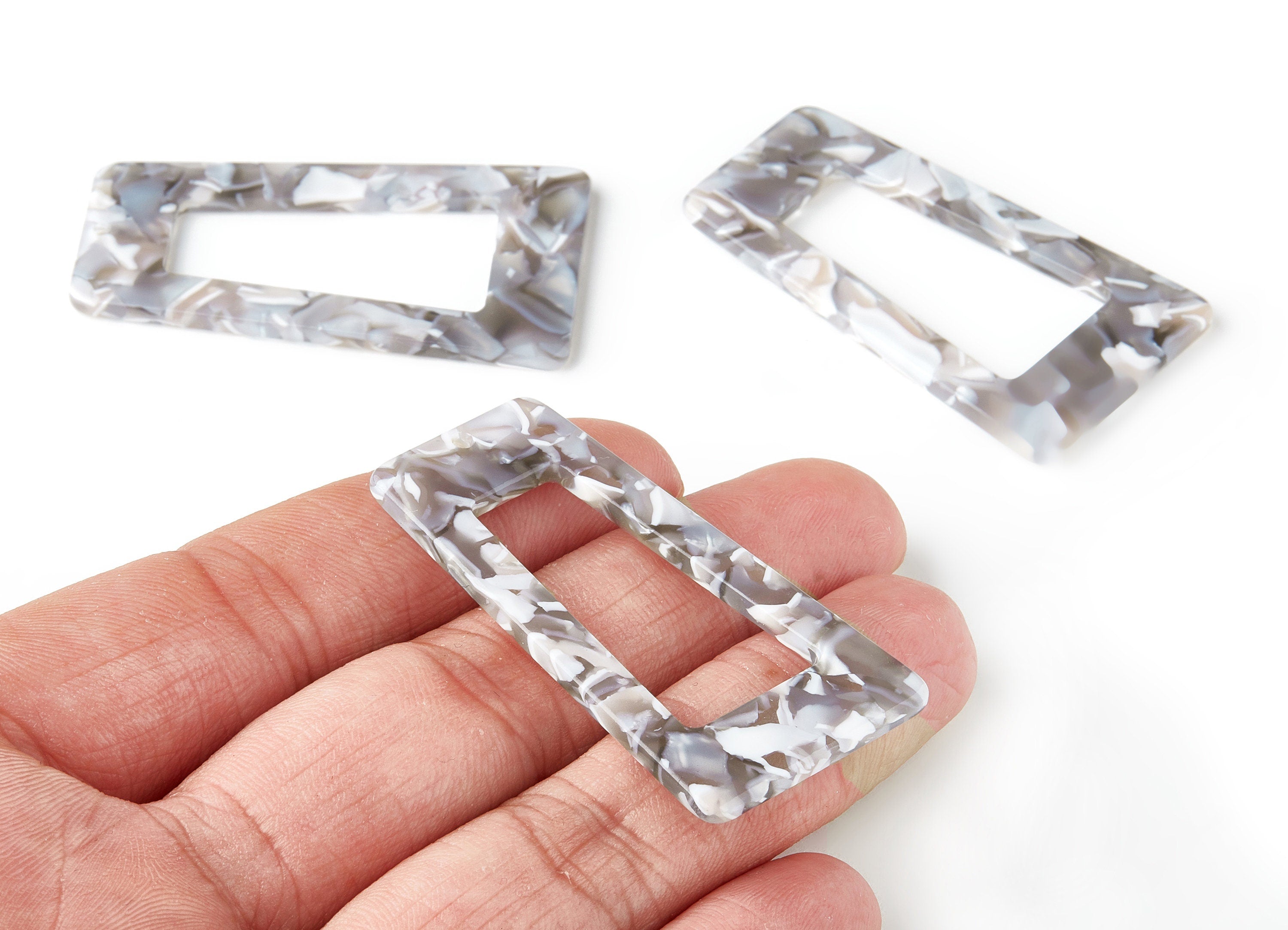 Acetate Trapezoidal Charms - Trapezoidal Earrings and Pendant - Earring Findings - Color Code: A20 - 49.78x27.72x2.63mm - AC1534-A20 - DOMEDBAZAAR