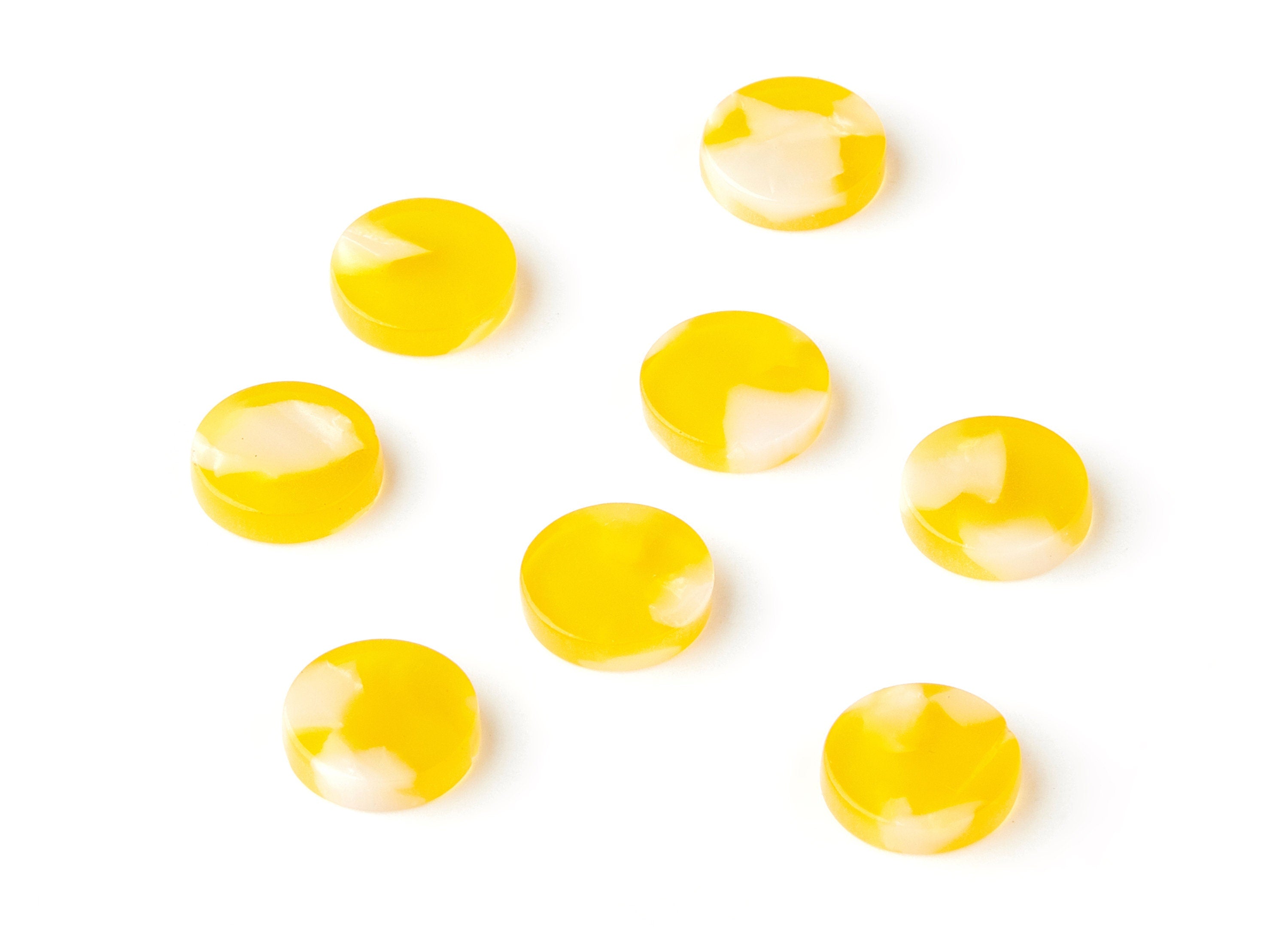 Acetate Round Earring Charm - Coin Shaped Pendant - Earring Findings - Jewelry Supplies - Color Code:A260 - 10.5x10.5x2.5mm - AC1555-A260 - DOMEDBAZAAR