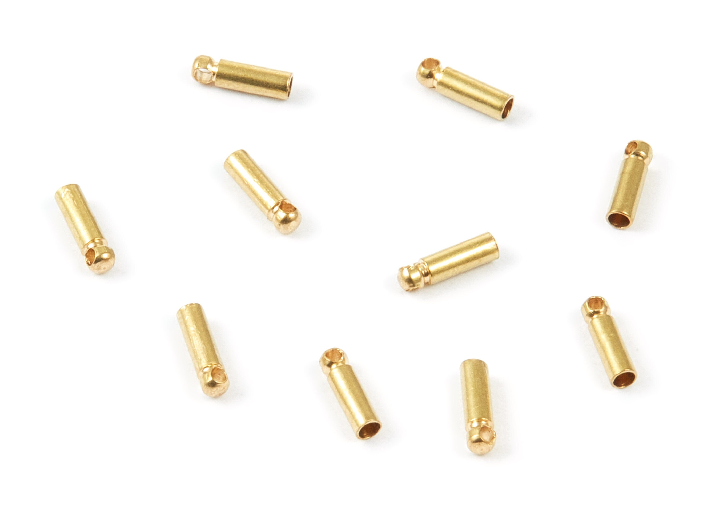 Brass Tassel End Caps - 2x7 - Raw Brass Barrel End - Cord End Caps - Jewelry Supplies - 7x2x0.35mm - PP1446 - DOMEDBAZAAR