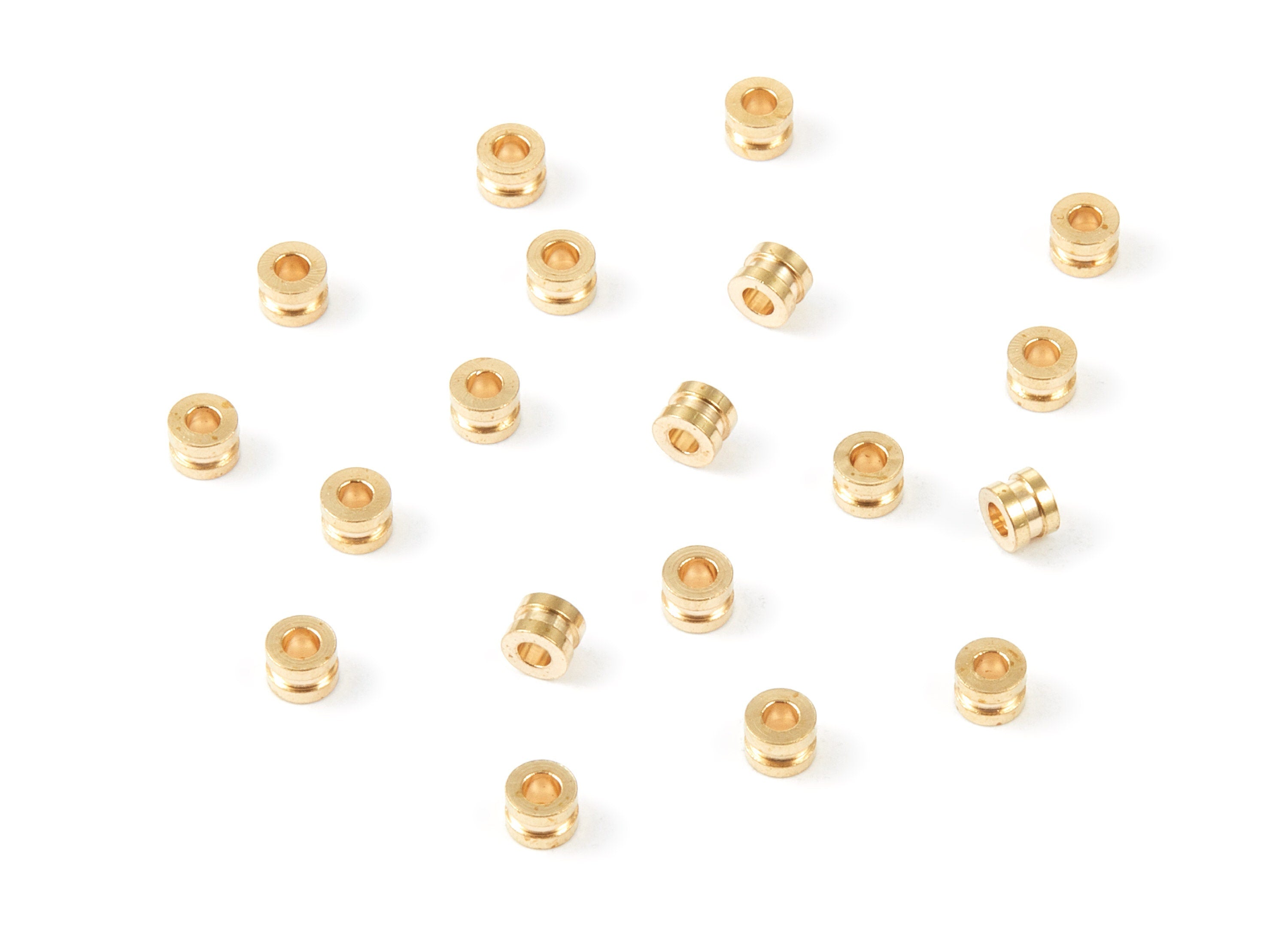 Industrial Brass Tube - Brass Tube Beads - 4*3 - Raw Brass Plain Tube Beads - jewellery supplies - 4x4x3mm - PP1468 - DOMEDBAZAAR