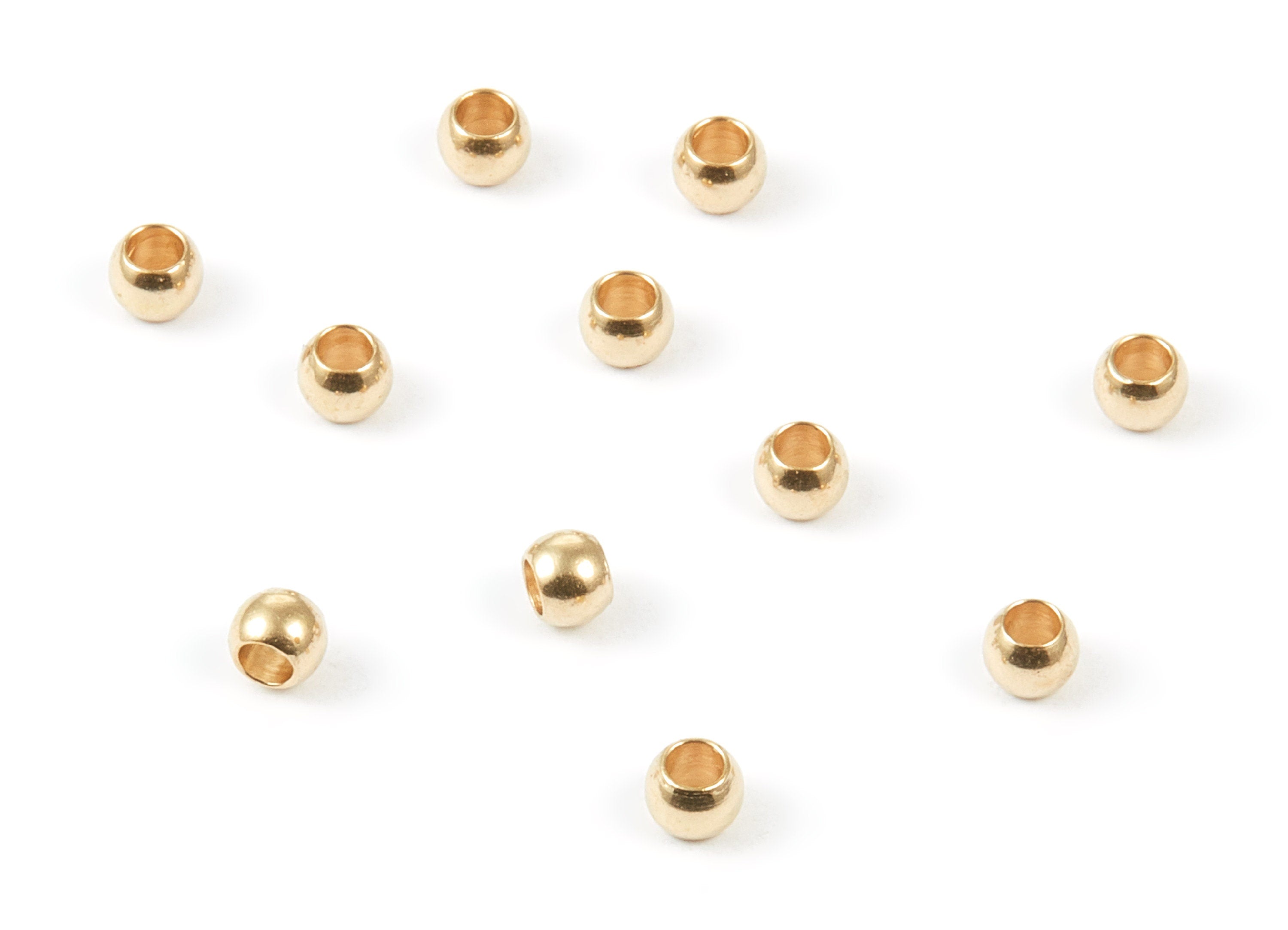 Brass Spacer Ball Beads - 4X2.2 - Raw Brass Spacer Ball Beads - Jewelry Supplies - 3.95x3.15mm - PP1455 - DOMEDBAZAAR