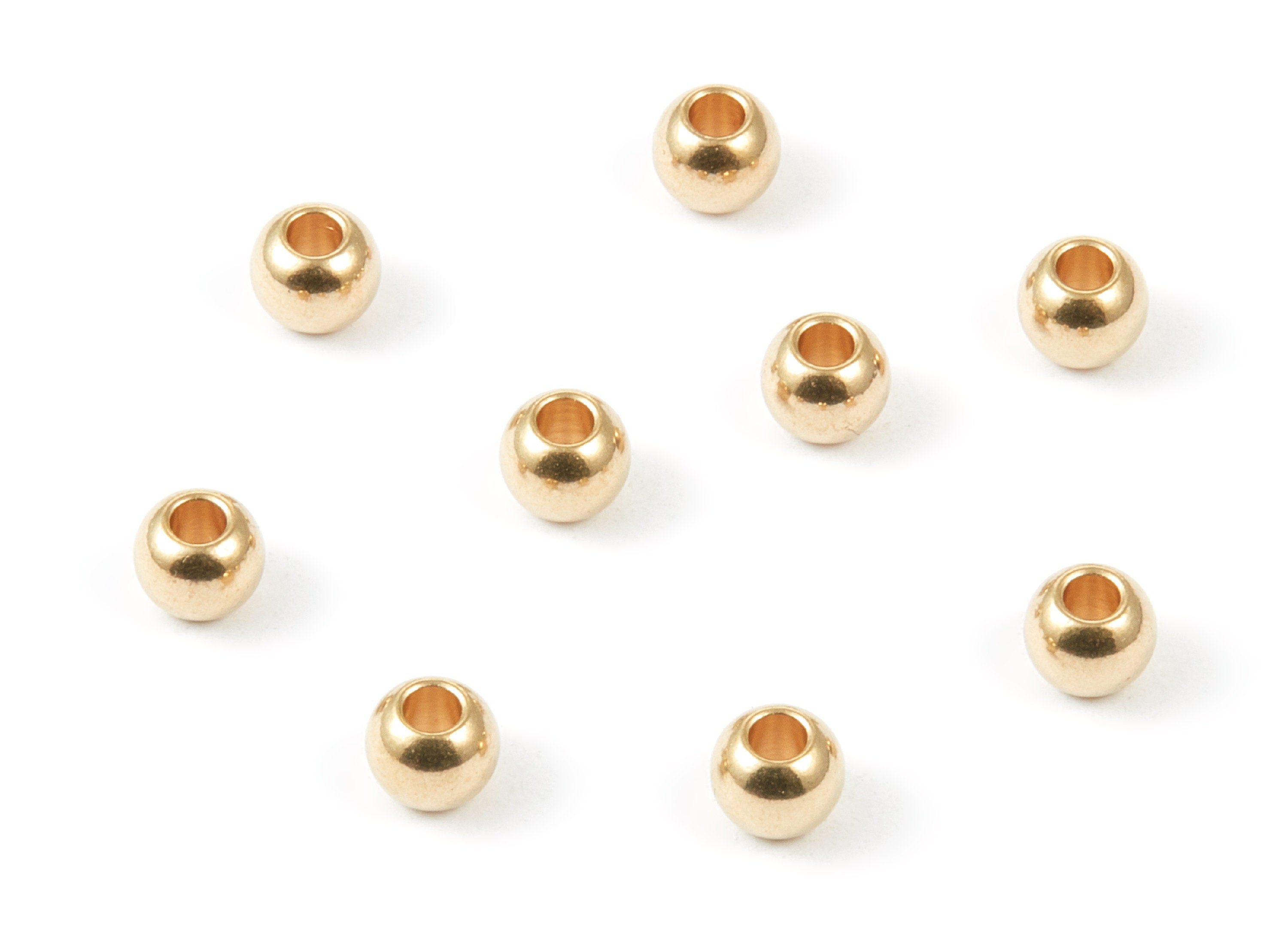Brass Spacer Ball Beads - 6X2.5 - Raw Brass Spacer Ball Beads - Jewelry Supplies - 5.89x4.85mm - PP1474 - DOMEDBAZAAR