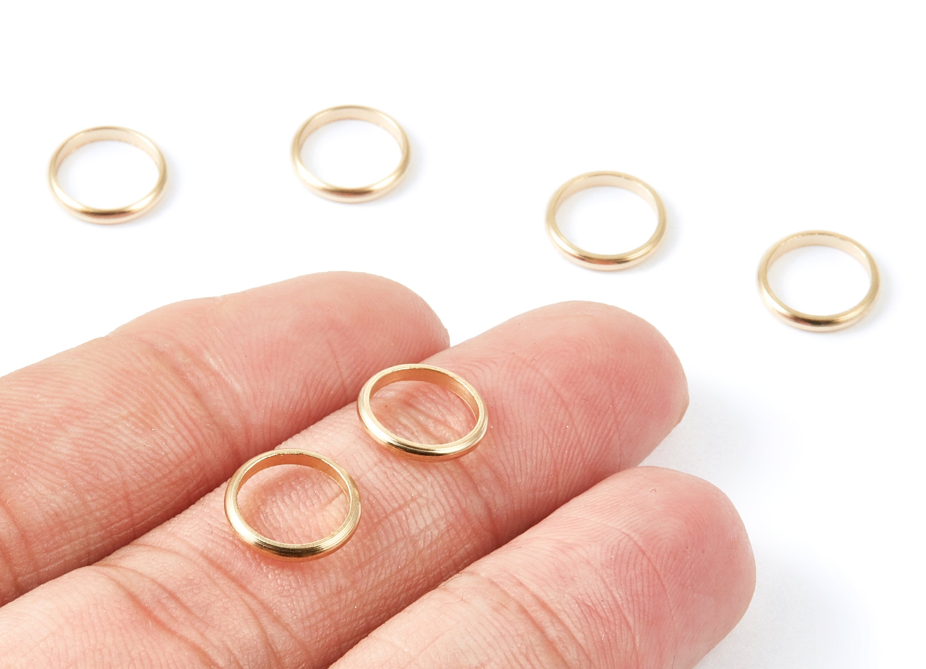 Brass Circle Charms - Circle Shaped Raw Brass Ring -11*1.8 - Jewelry Supplies - 10.85x1.72x1.1mm - PP1485 - DOMEDBAZAAR