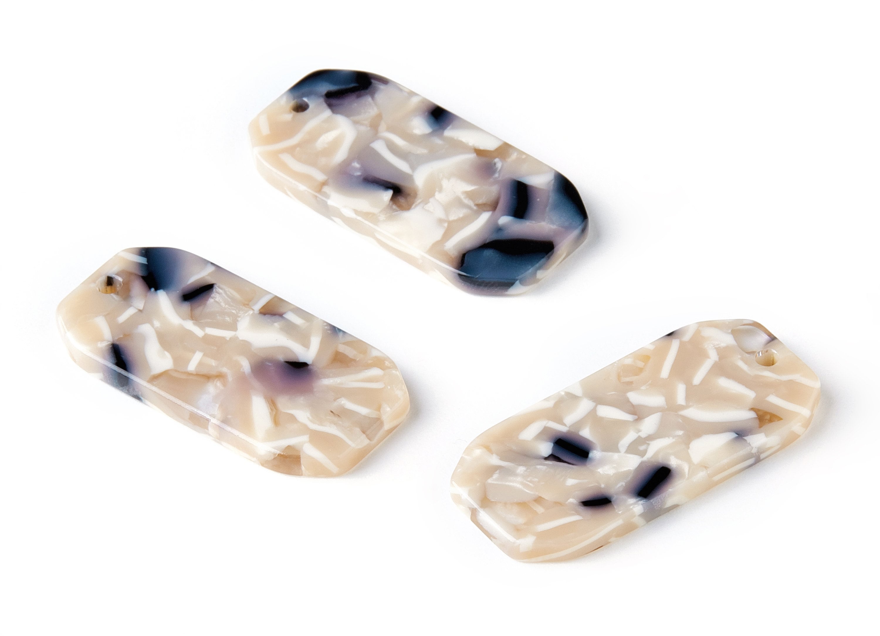 Acetate Rectangle Earring Charm - Rectangle Pendant - Earring Findings - Jewelry Supplies - Color Code: A87 - 31.7x14.88x2.72mm - AC1390-A87 - DOMEDBAZAAR