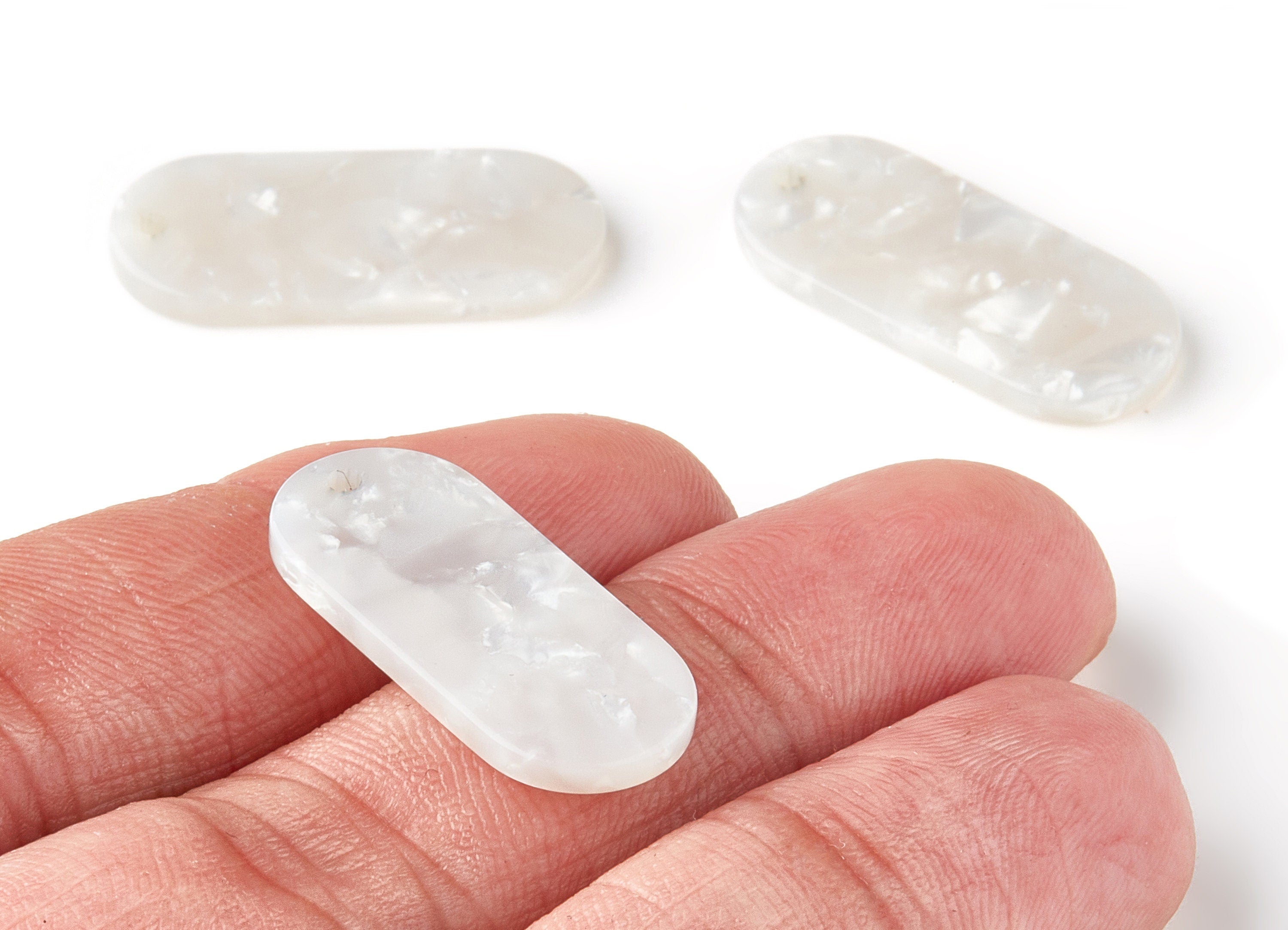 Acetate Oval Earring Charms - Acrylic Oval Pendant - Earring Findings - Jewelry Supplies - Color Code: A12 - 26.6x11.7x2.65mm - AC1209E - DOMEDBAZAAR