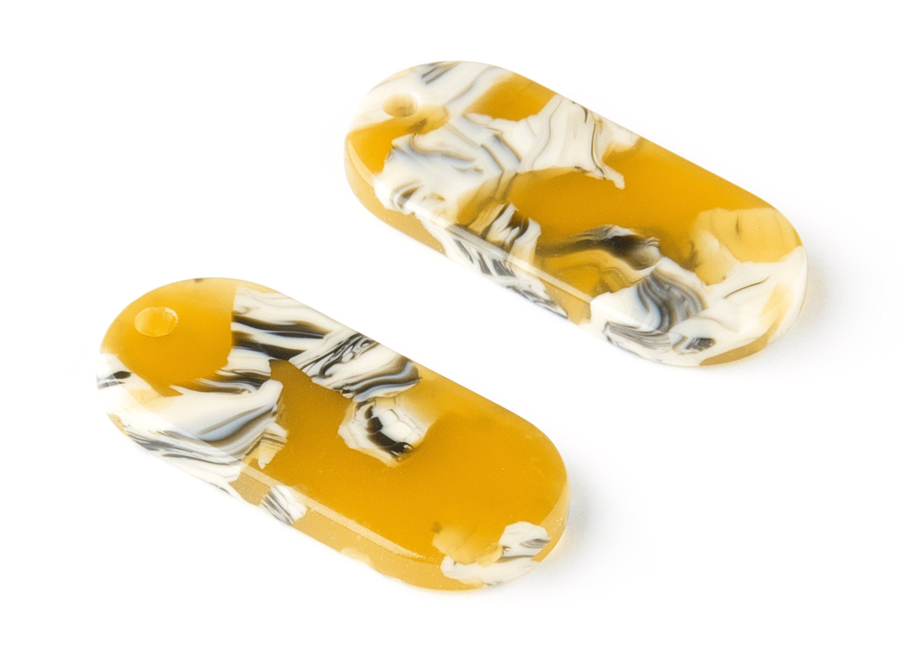 Acetate Oval Earring Charms - Acrylic Oval Pendant - Earring Findings - Jewelry Supplies - Color Code: A14 - 26.6x11.7x2.65mm - AC1209B - DOMEDBAZAAR