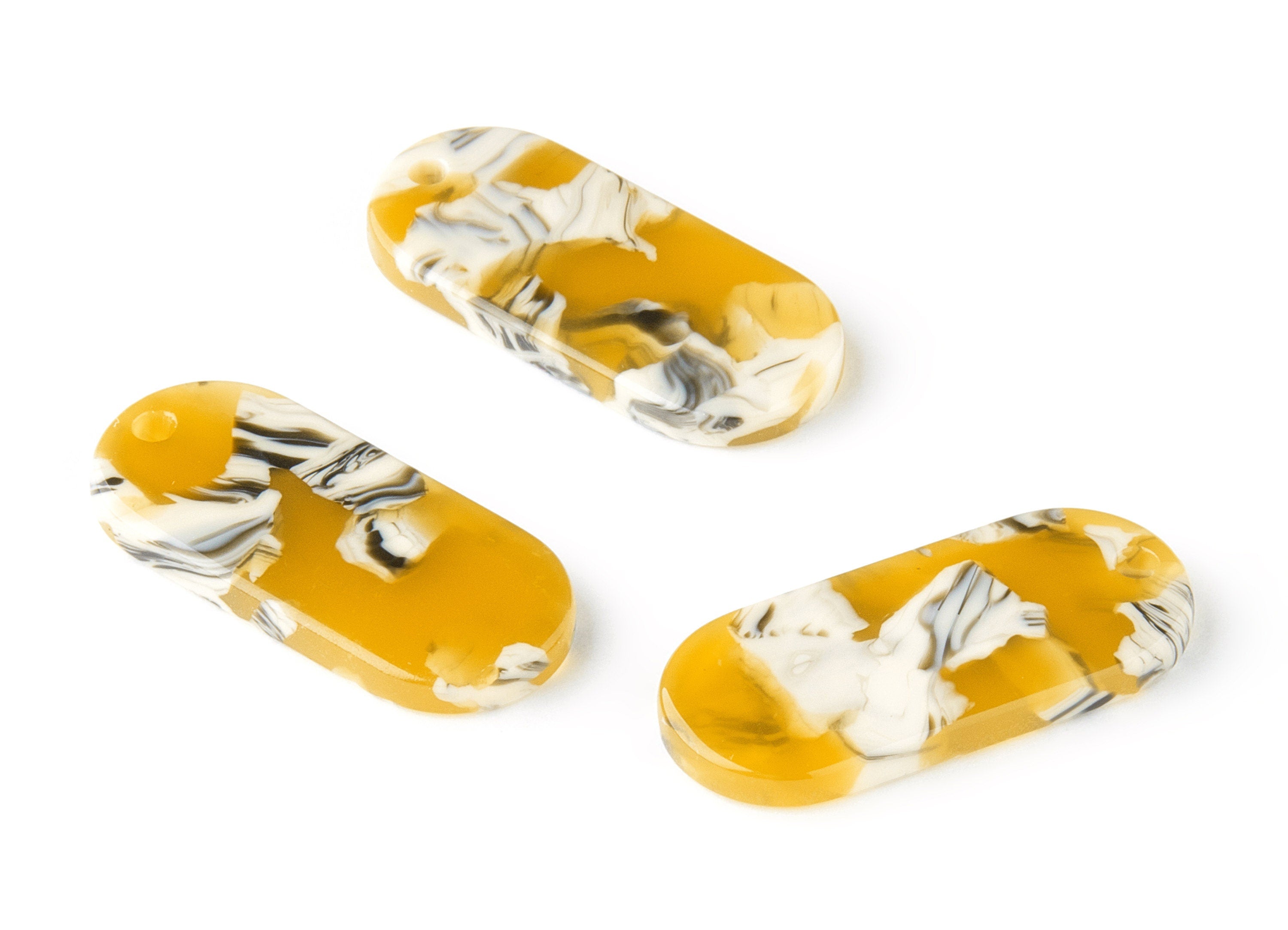 Acetate Oval Earring Charms - Acrylic Oval Pendant - Earring Findings - Jewelry Supplies - Color Code: A14 - 26.6x11.7x2.65mm - AC1209B - DOMEDBAZAAR