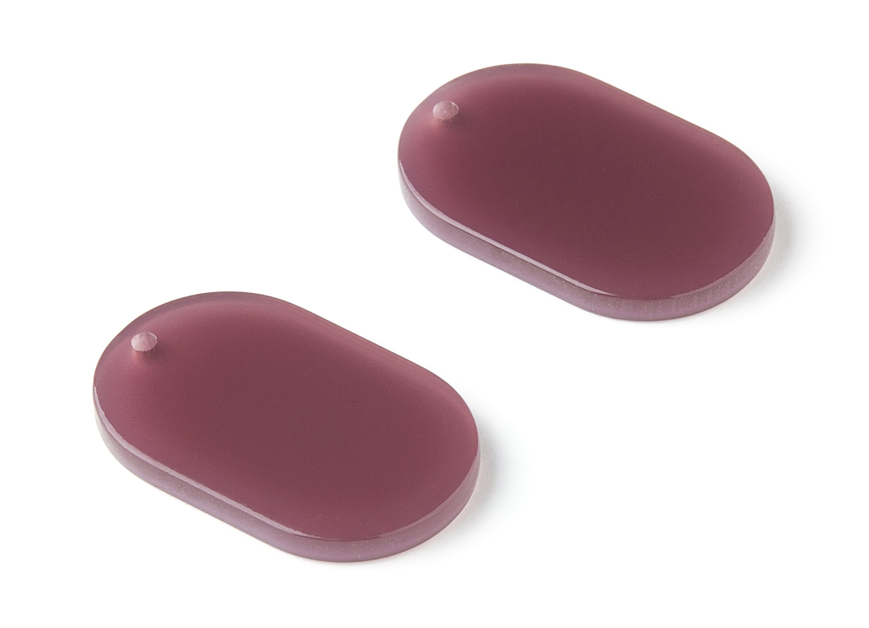 Acrylic Oval Earring Charm - Acrylic Oval Pendant - Earring Findings - Jewelry Supplies - Color Code: A300 - 26.75x20.7x2.65mm - AC1158-A300 - DOMEDBAZAAR