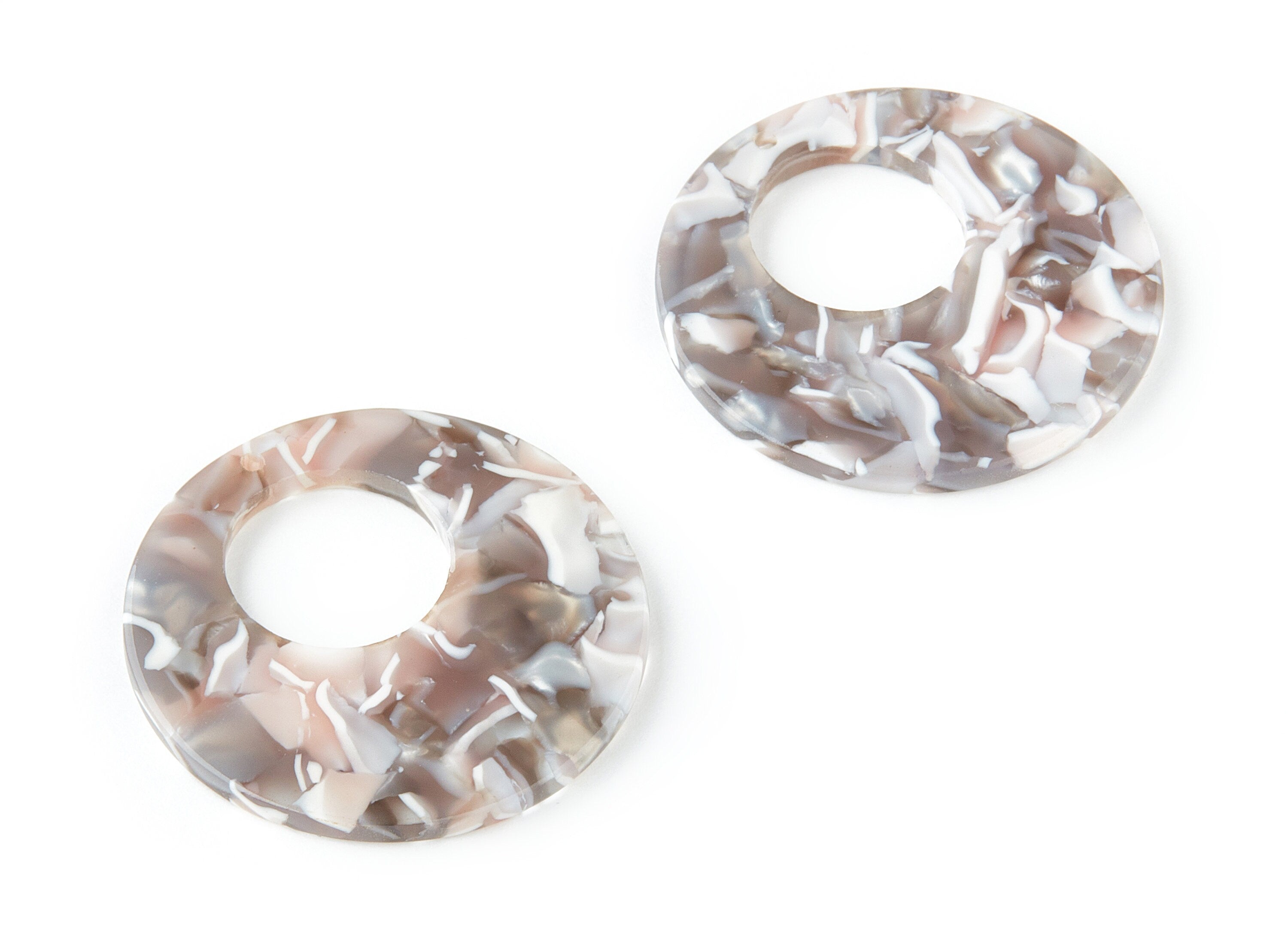Acetate Circle Charms - Circle Earrings and Pendant - Earring Findings - Jewelry Supplies - Color Code: A20 - 34x2.6mm - AC1005L - DOMEDBAZAAR