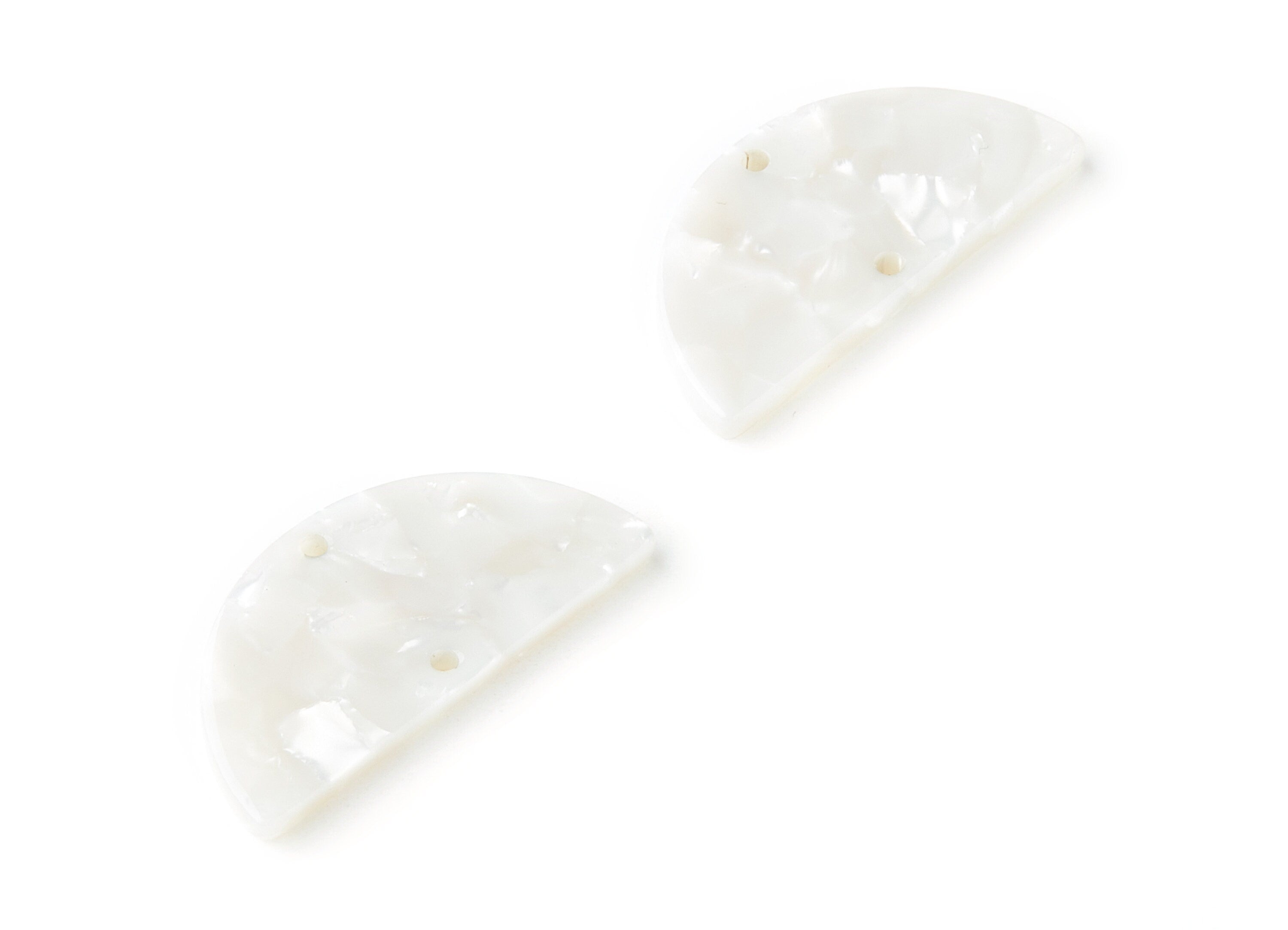 Acetate Semicircle Connectors - 2 Holes - Semicircle Connectors - Earring Findings - Color Code: A12 - 33.6x16.5x2.5mm - AC1218-A12 - DOMEDBAZAAR
