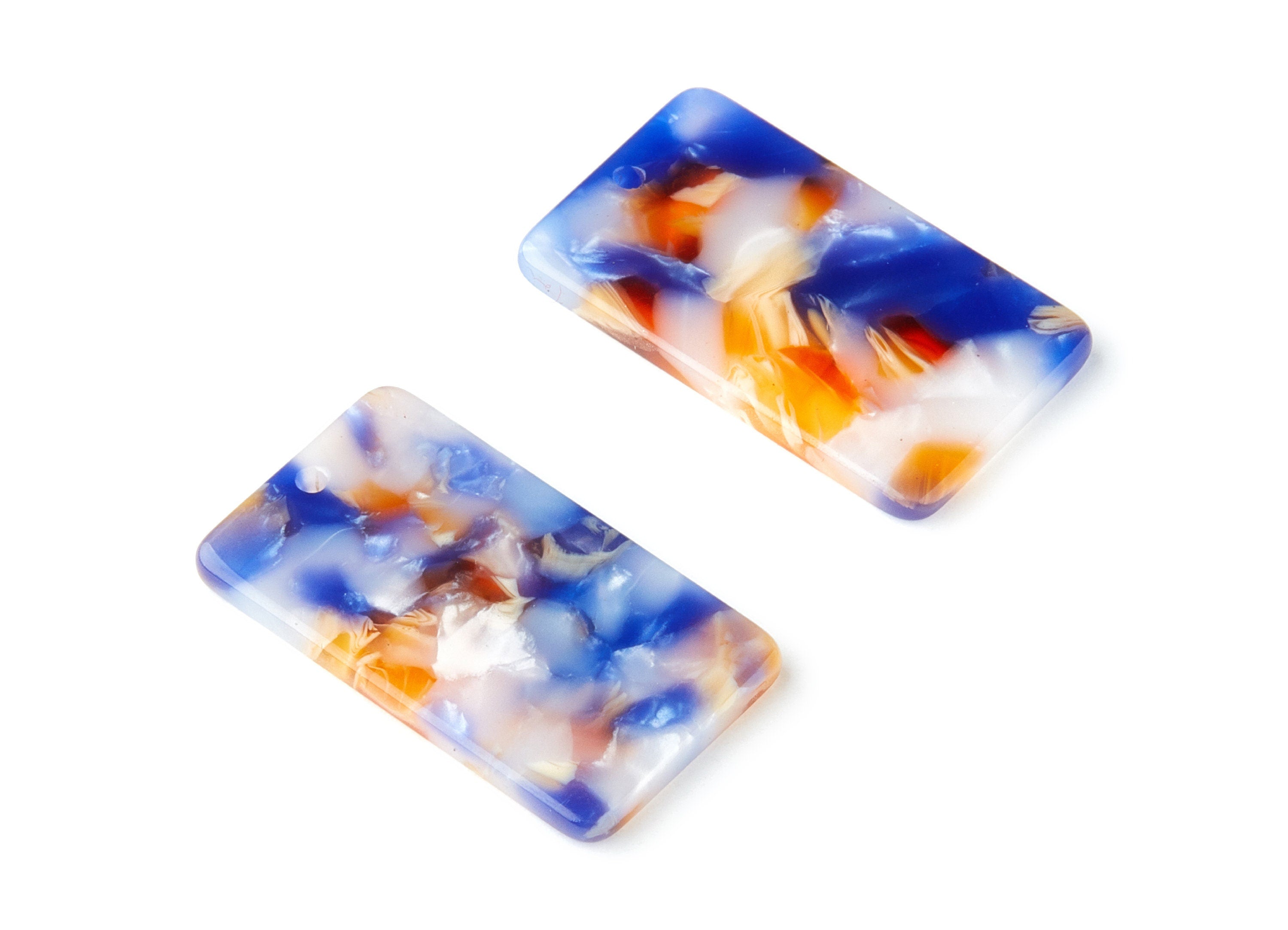 Acetate Rectangle Earring Charms - Rectangle pendant - Earring Findings - Jewelry Supplies - Color Code:A96 - 33.73x19.46x2.65mm - AC1217G - DOMEDBAZAAR