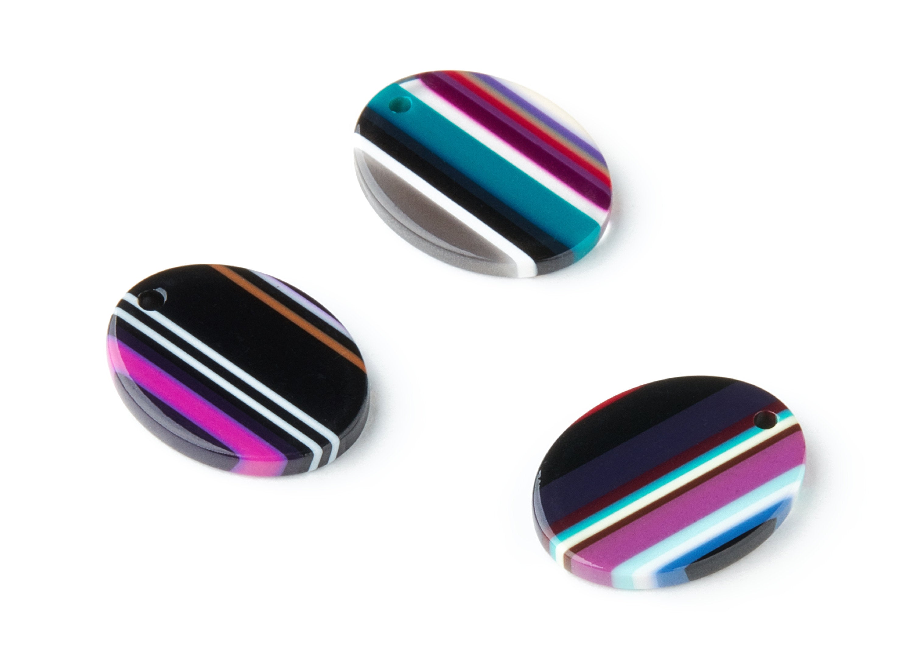 Acetate Oval Earring Charms - Acrylic Oval Pendant - Earring Findings - Jewelry Supplies - Color Code:A148 - 21.74x16.8x2.57mm - AC1302A - DOMEDBAZAAR