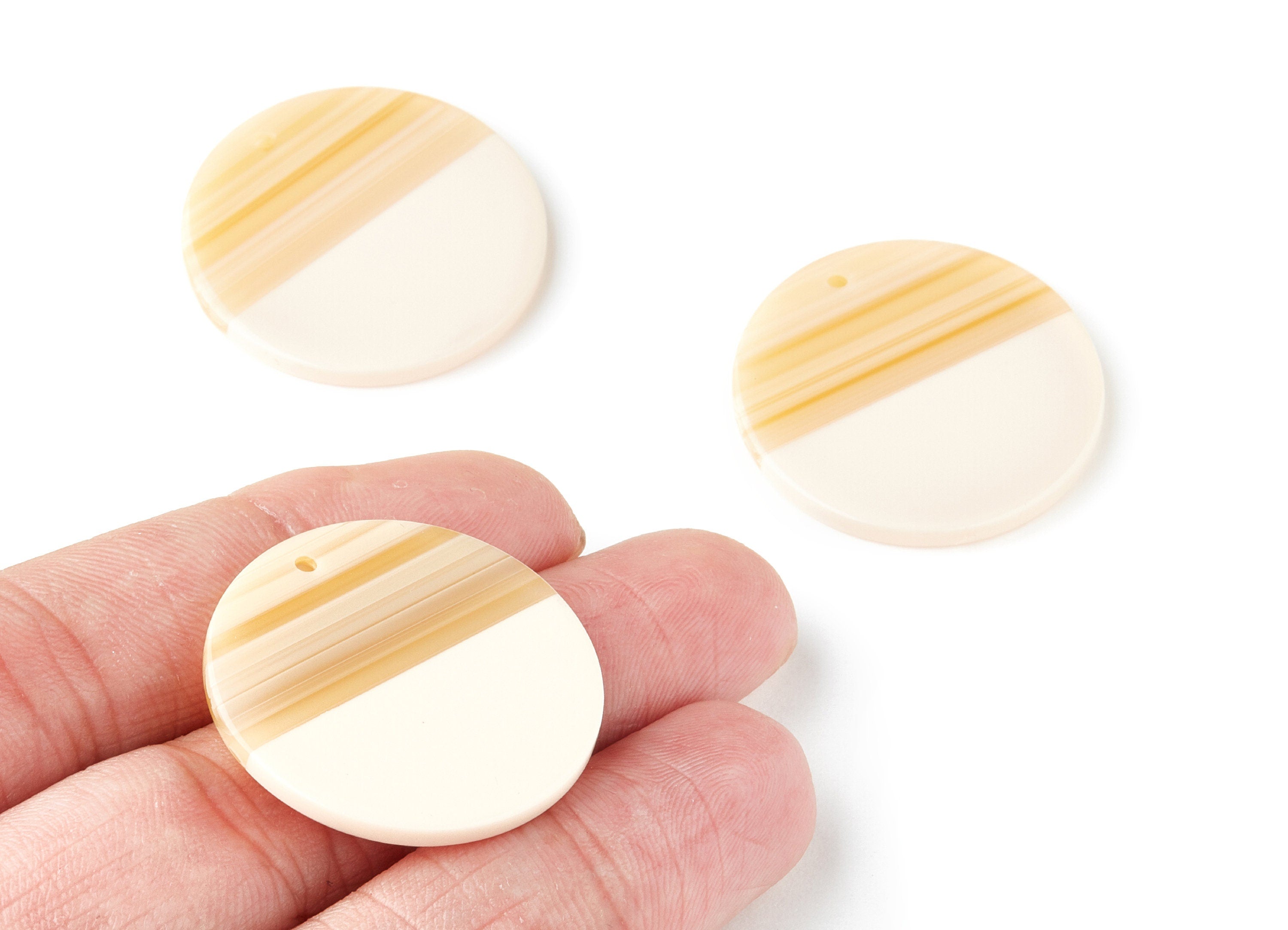 Acetate Acrylic Earring Charms - Tortoise Shell Earrings - Coin Shaped Pendant - 1 Hole - Earring Findings - 30x30x2.7mm - AC1421F - DOMEDBAZAAR