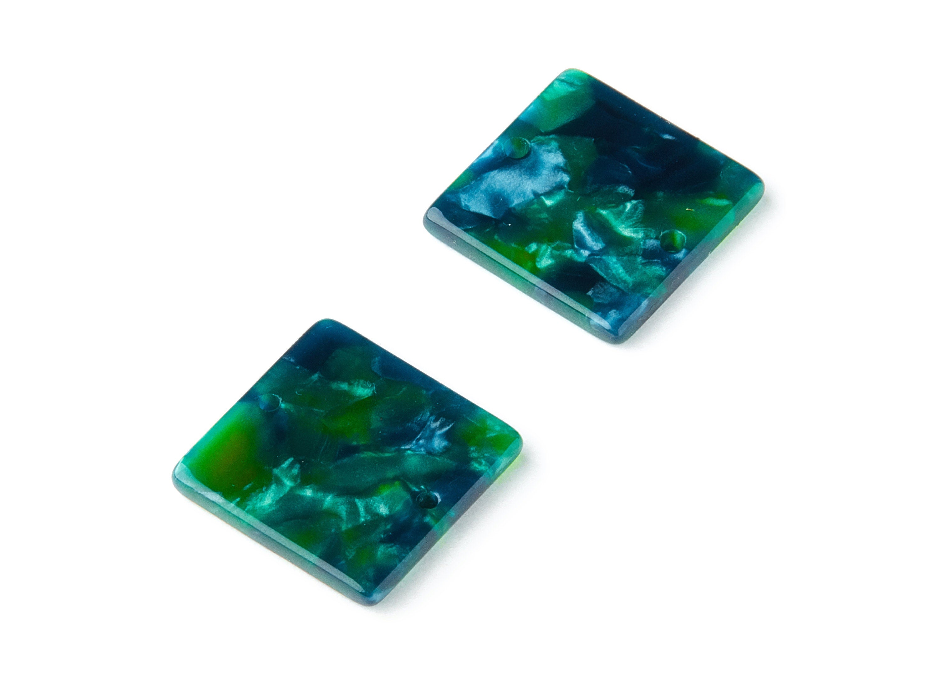 Acetate Square Earring Charms - Square Pendant - Earring Findings - Jewelry Supplies - Color Code: A13 - 19.74x19.77x2.69mm - AC1415B - DOMEDBAZAAR