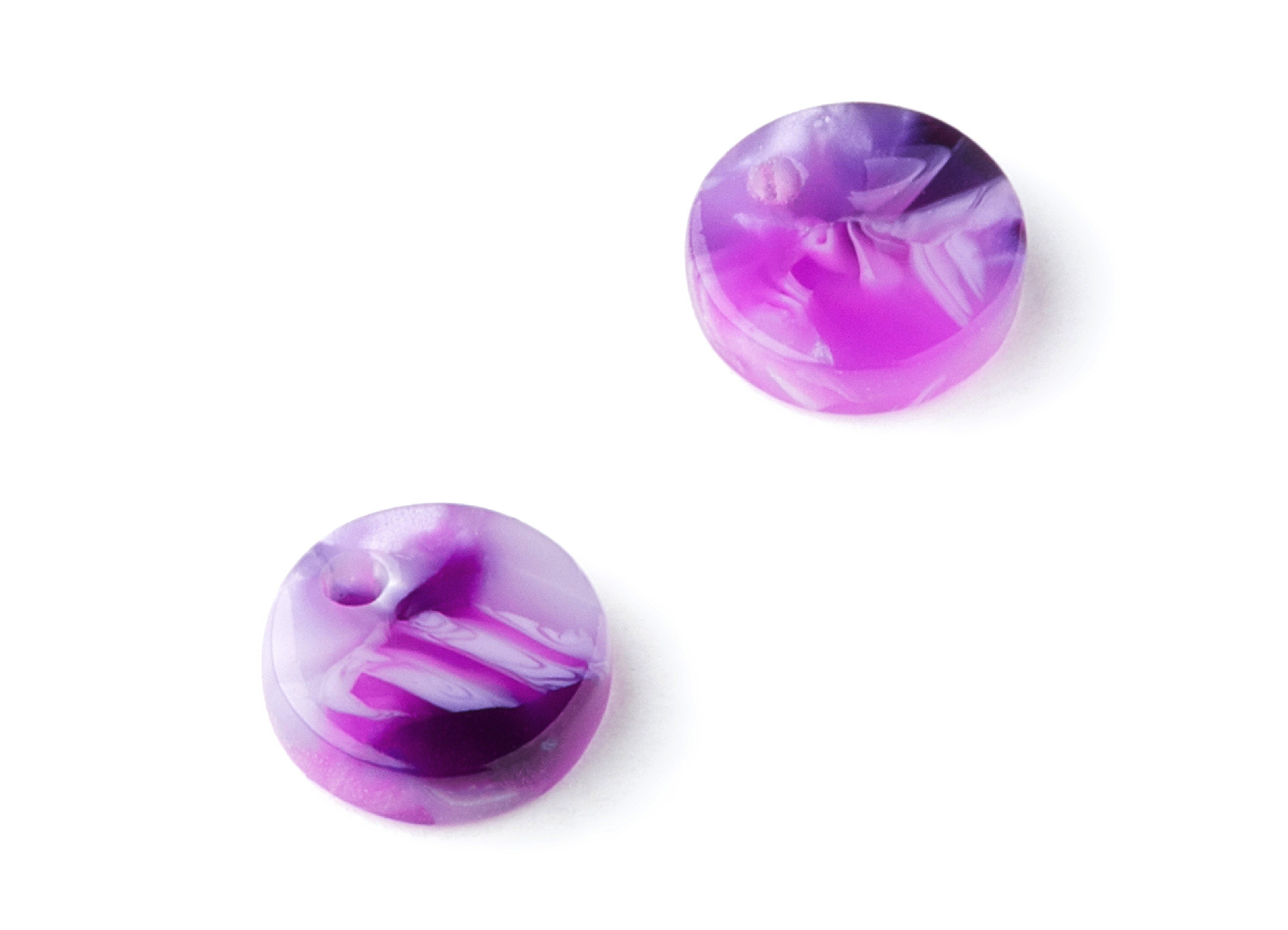 Acetate Round Charms - Coin Earring and Pendant - Earring Findings - Jewelry Supplies - Color Code: A224 - 8.82x8.82x2.7mm - AC1116J - DOMEDBAZAAR