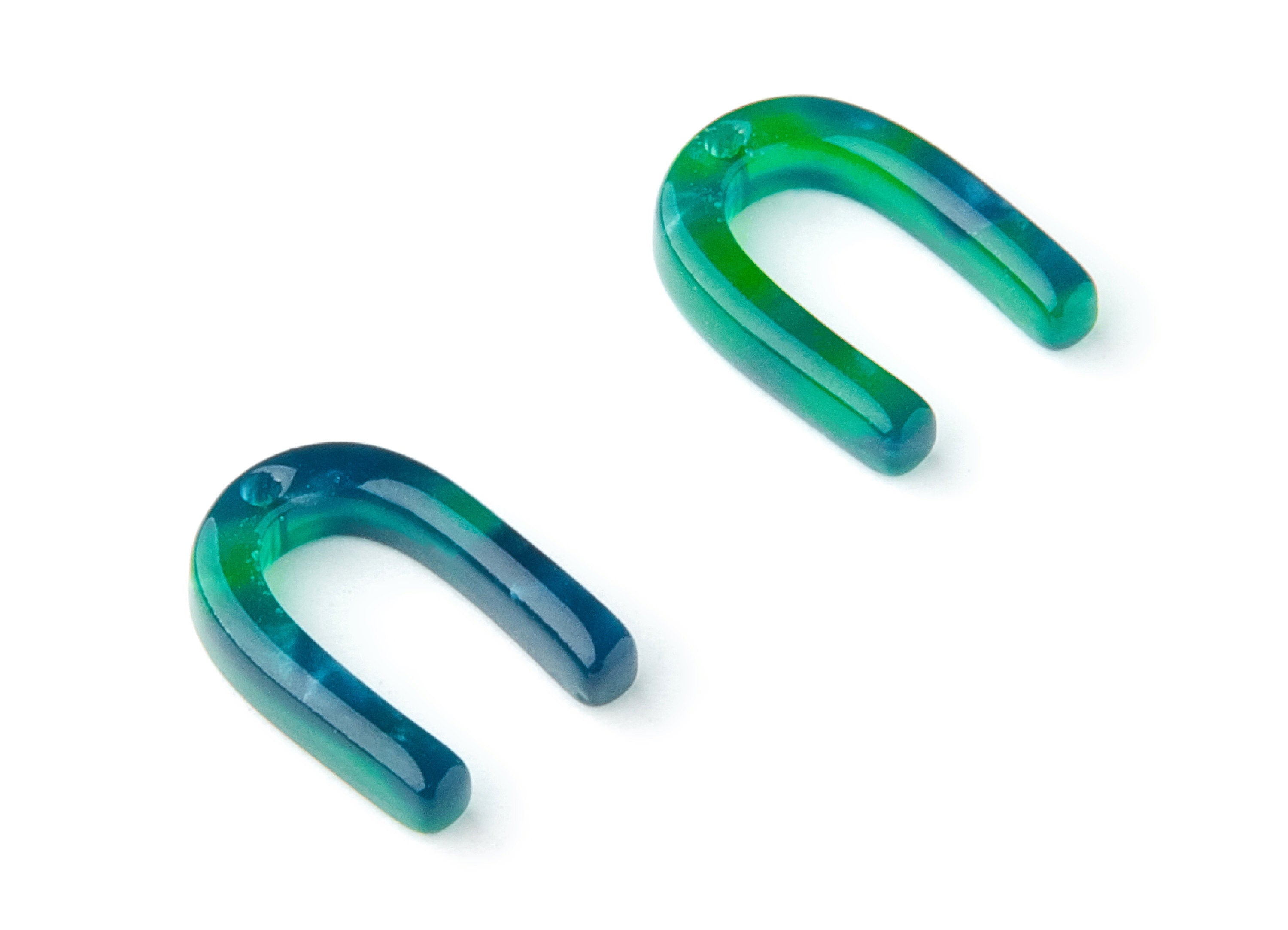 Acetate U Earring Charms - Acrylic U Pendant - Earring Findings - Jewelry Supplies - Color Code: A13 - 12.58x9.6x2.62mm - AC1417A - DOMEDBAZAAR