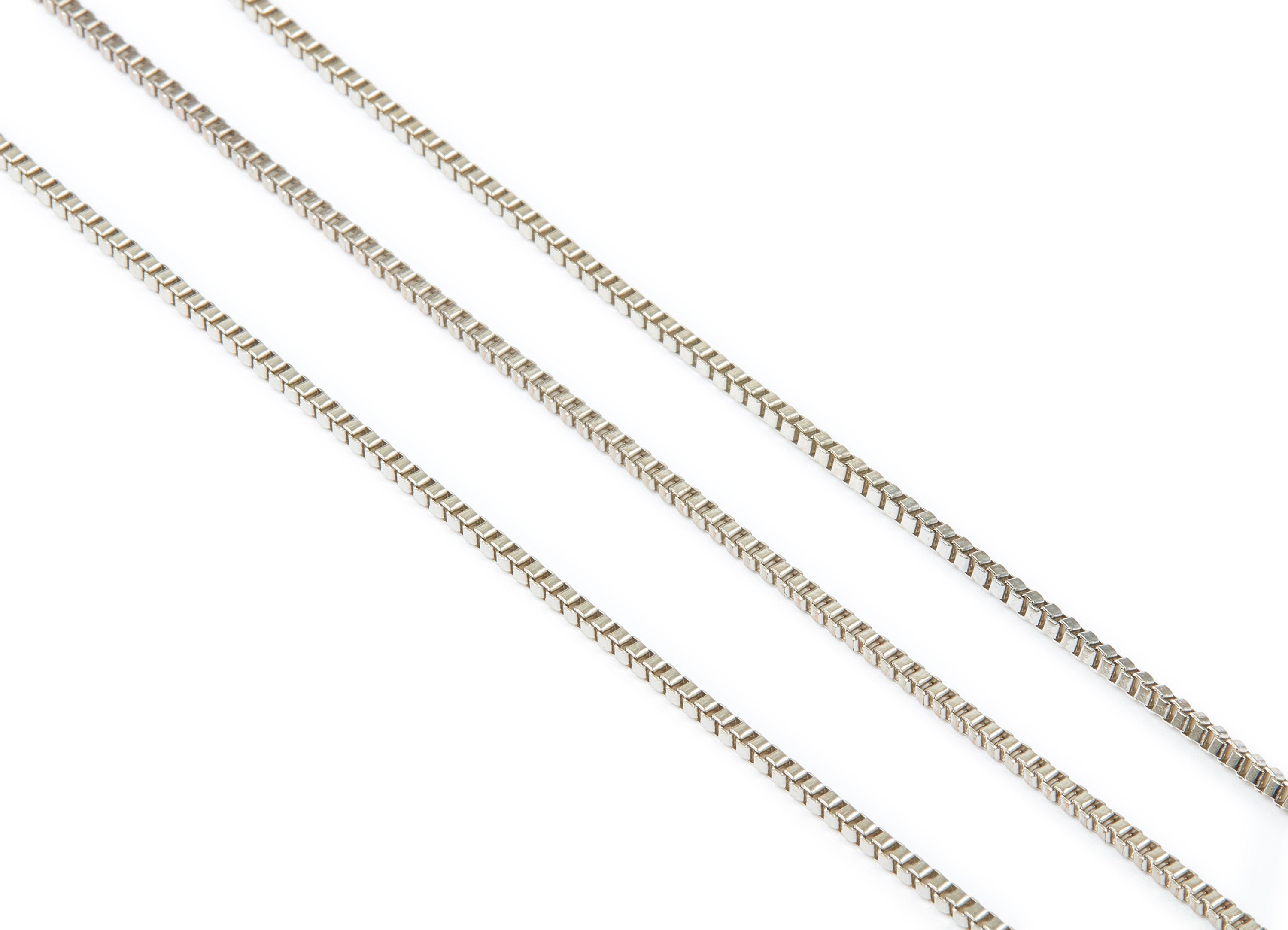 Cube Box Chain - Link Square Chain - Silver Tone Plated Chain - Iron Chain - 0.07" - for Necklace Bracelet Earing Jewellery Making - CC1099 - DOMEDBAZAAR