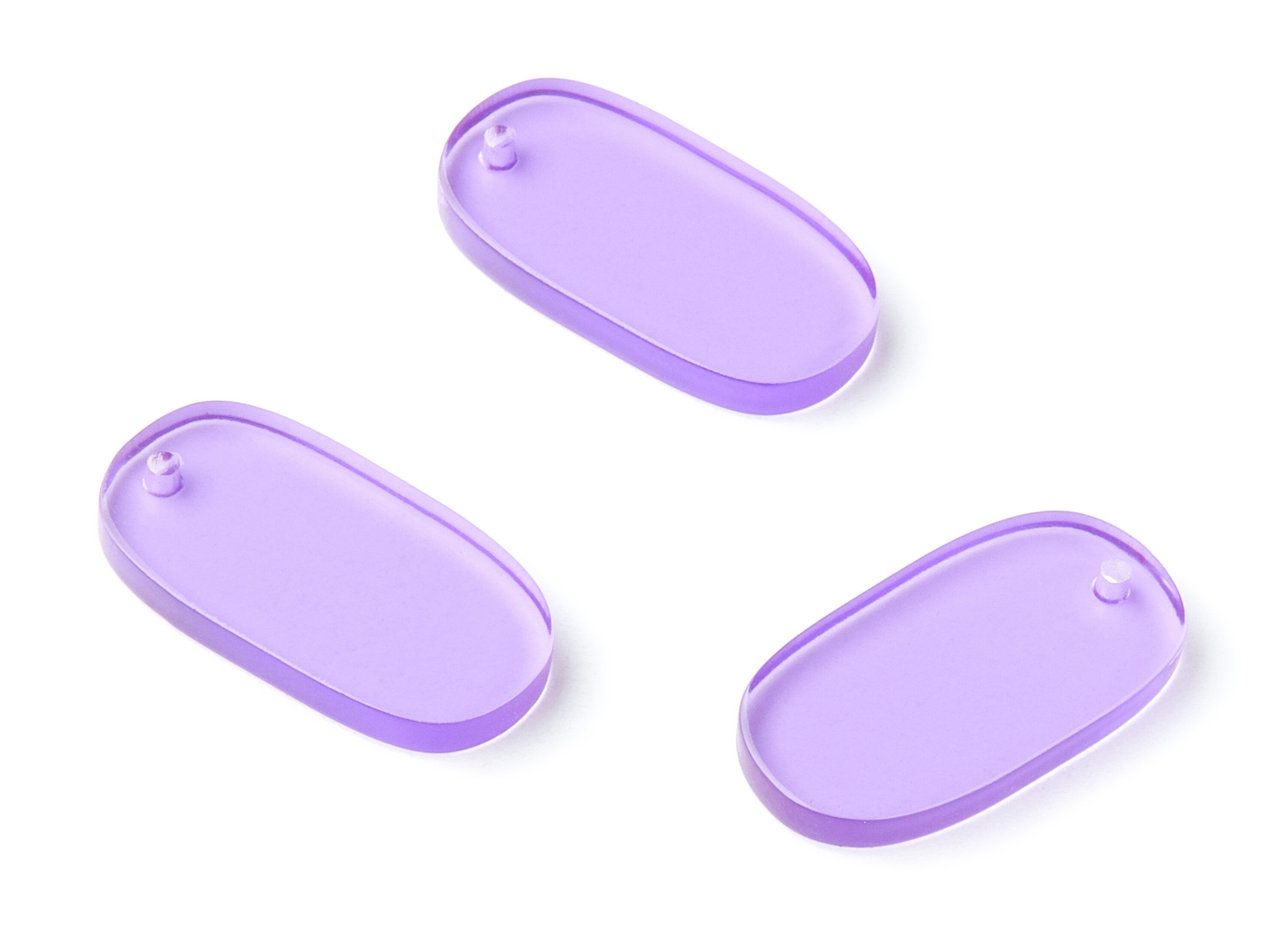 Acrylic Oval Earring Charms - Oval Shaped Pendant - Earring Findings - Jewelry Supplies - Color Code:A72 - 26.7x14x2.6mm - AC1156AD - DOMEDBAZAAR