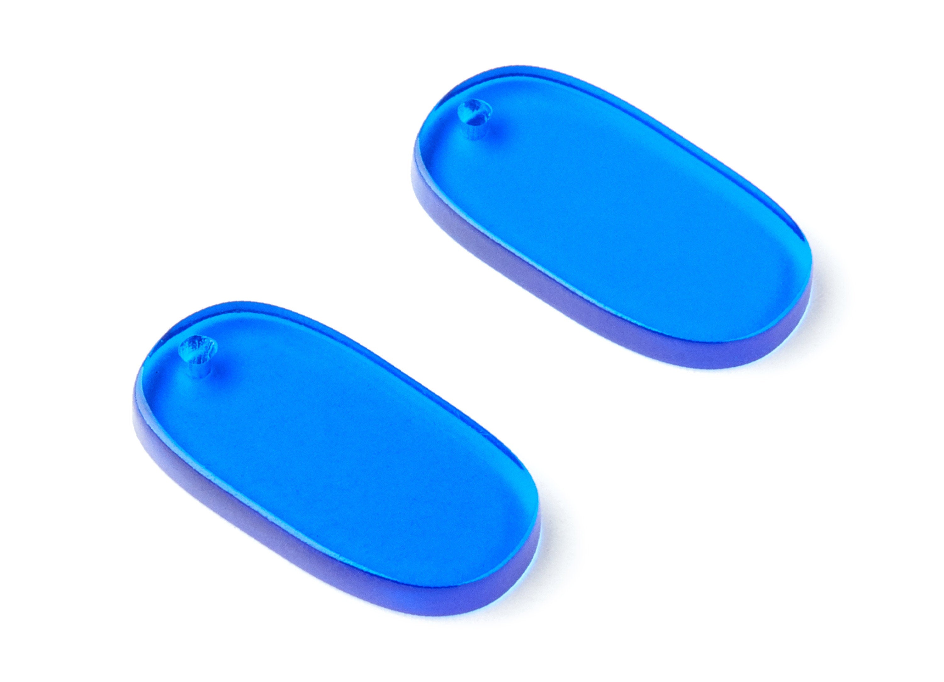 Acrylic Oval Earring Charms - Oval Shaped Pendant - Earring Findings - Jewelry Supplies - Color Code:A70 - 26.7x14x2.6mm - AC1156AK - DOMEDBAZAAR