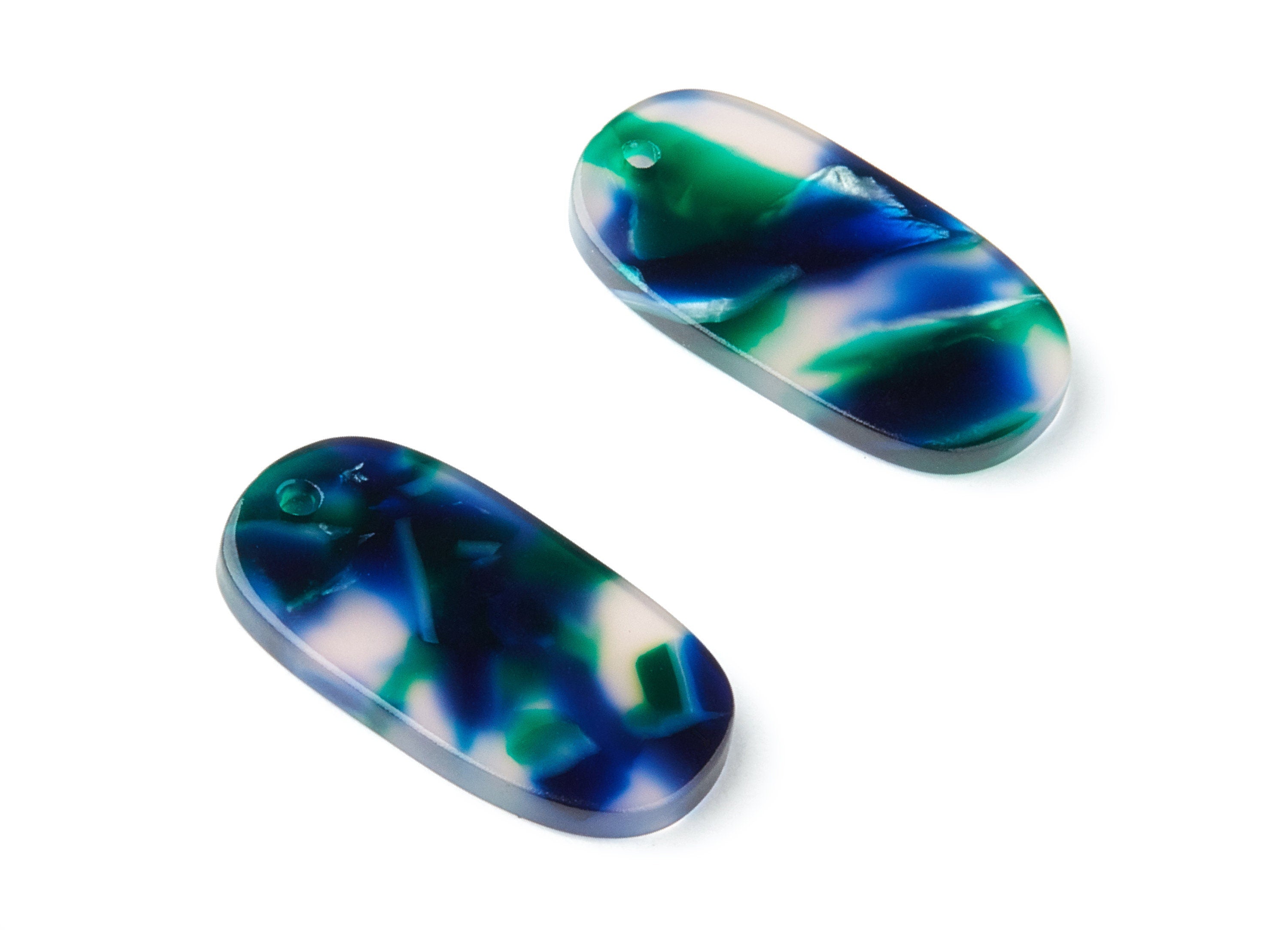 Acetate Oval Charms - Oval Earrings and Pendant - Earring Findings - Jewelry Supplys - Color Code:A18 - 26.7x14x2.6mm - AC1156AS - DOMEDBAZAAR