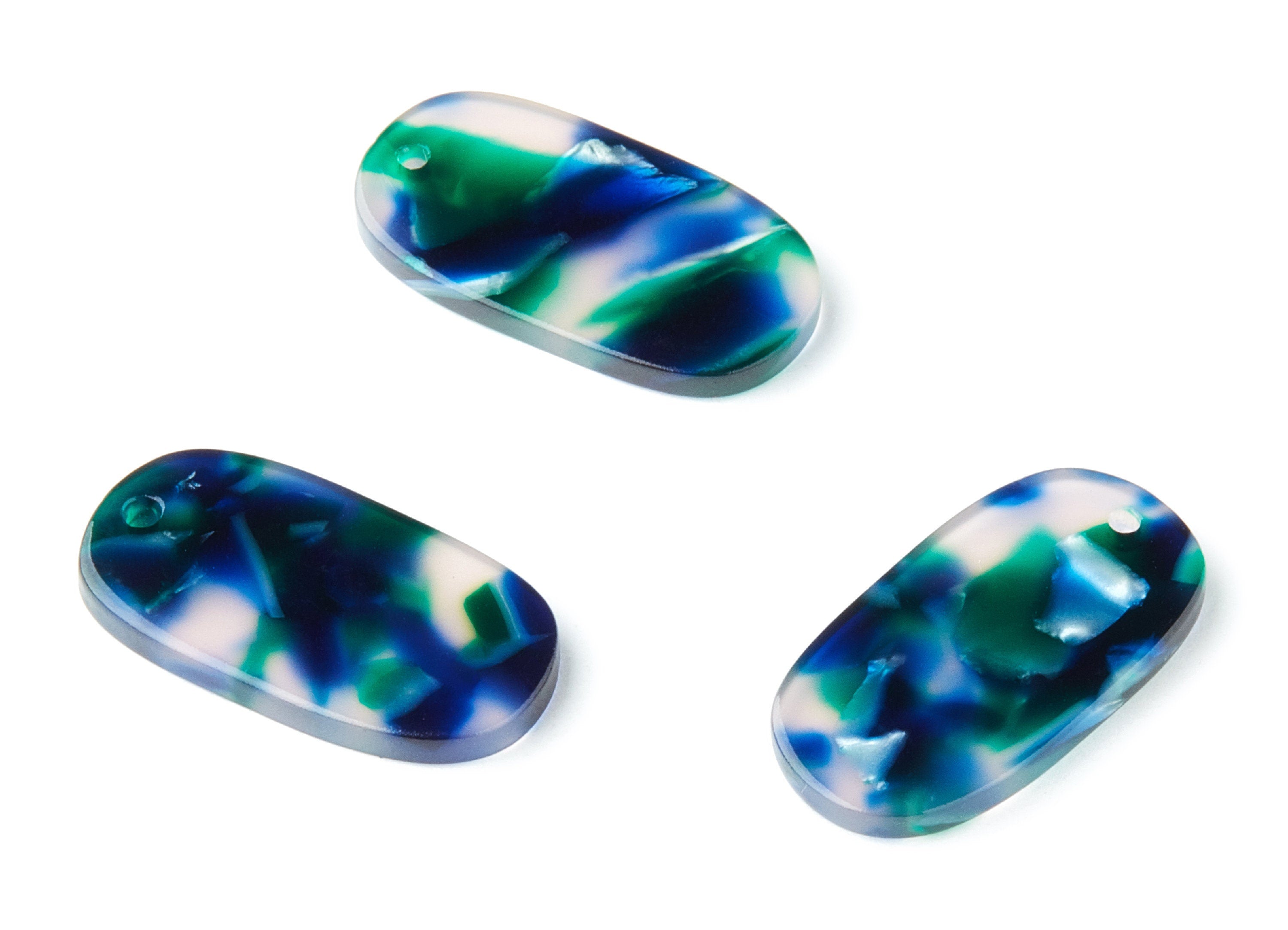 Acetate Oval Charms - Oval Earrings and Pendant - Earring Findings - Jewelry Supplys - Color Code:A18 - 26.7x14x2.6mm - AC1156AS - DOMEDBAZAAR