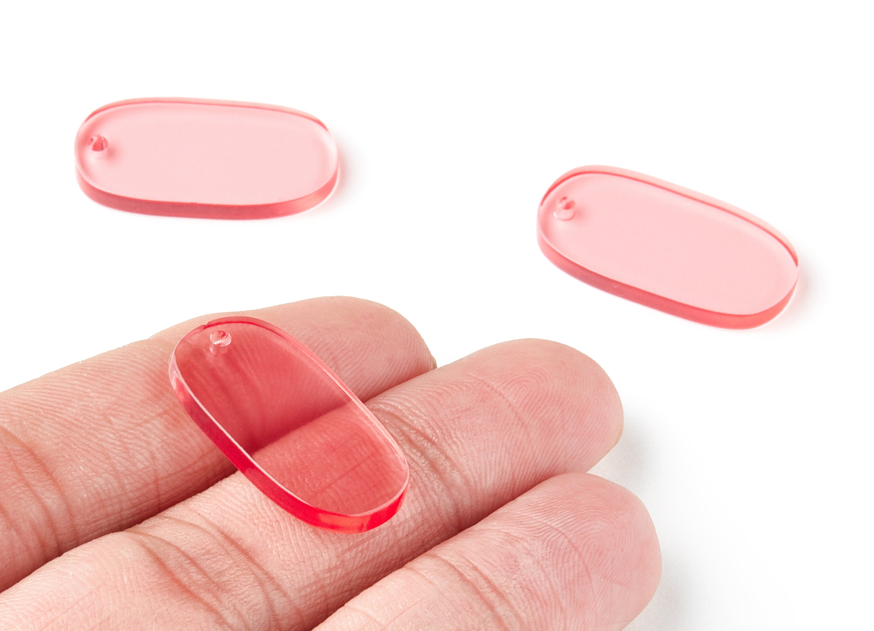 Acrylic Oval Earring Charms - Oval Shaped Pendant - Earring Findings - Jewelry Supplies - Color Code:A69 - 26.7x14x2.6mm - AC1156AB - DOMEDBAZAAR