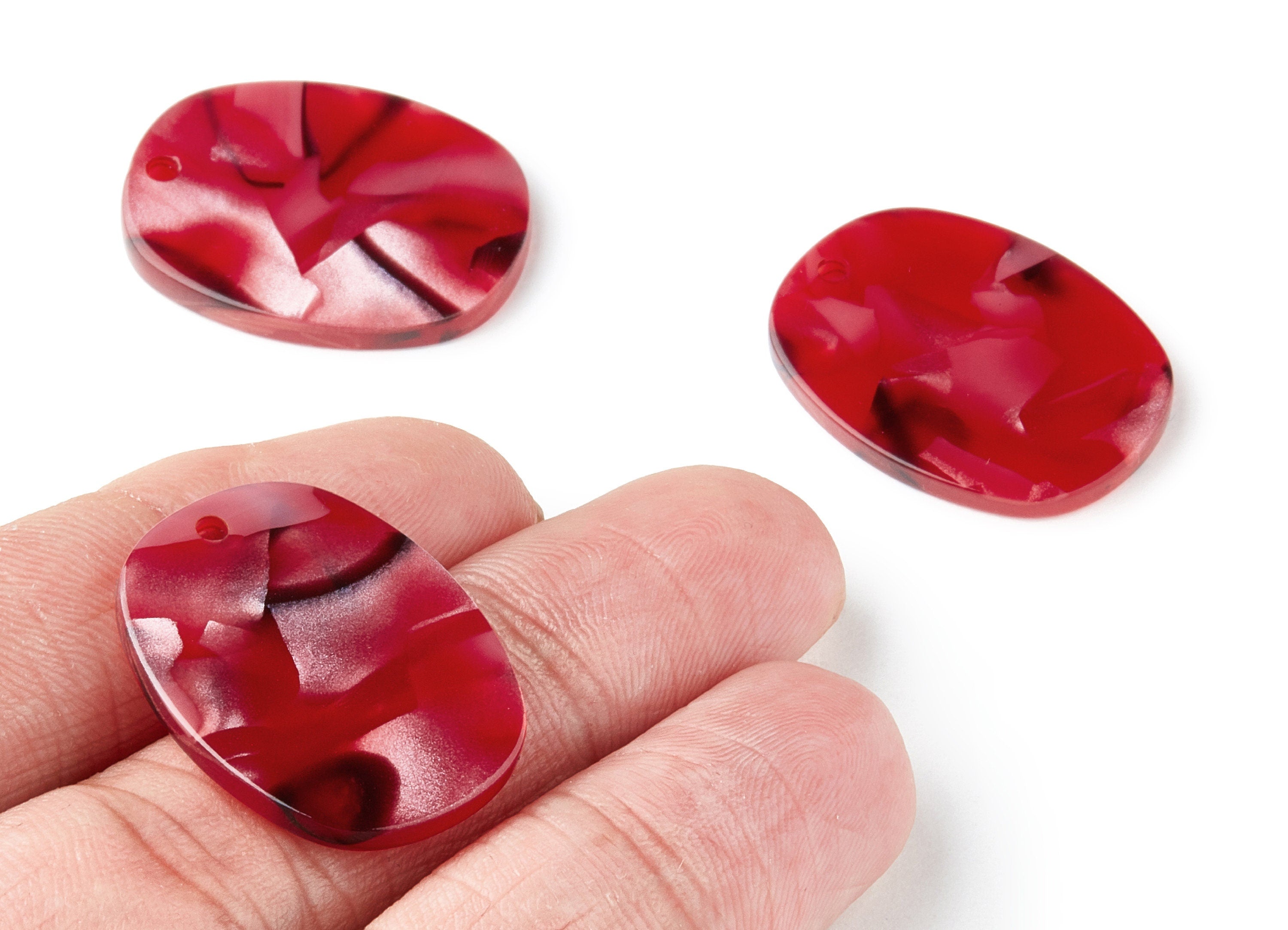 Acetate Oval Charms - Oval Earrings and Pendant - Earring Findings - Jewelry Supplys - Color Code: A56 - 27.43x18x2.65mm - AC1158K - DOMEDBAZAAR