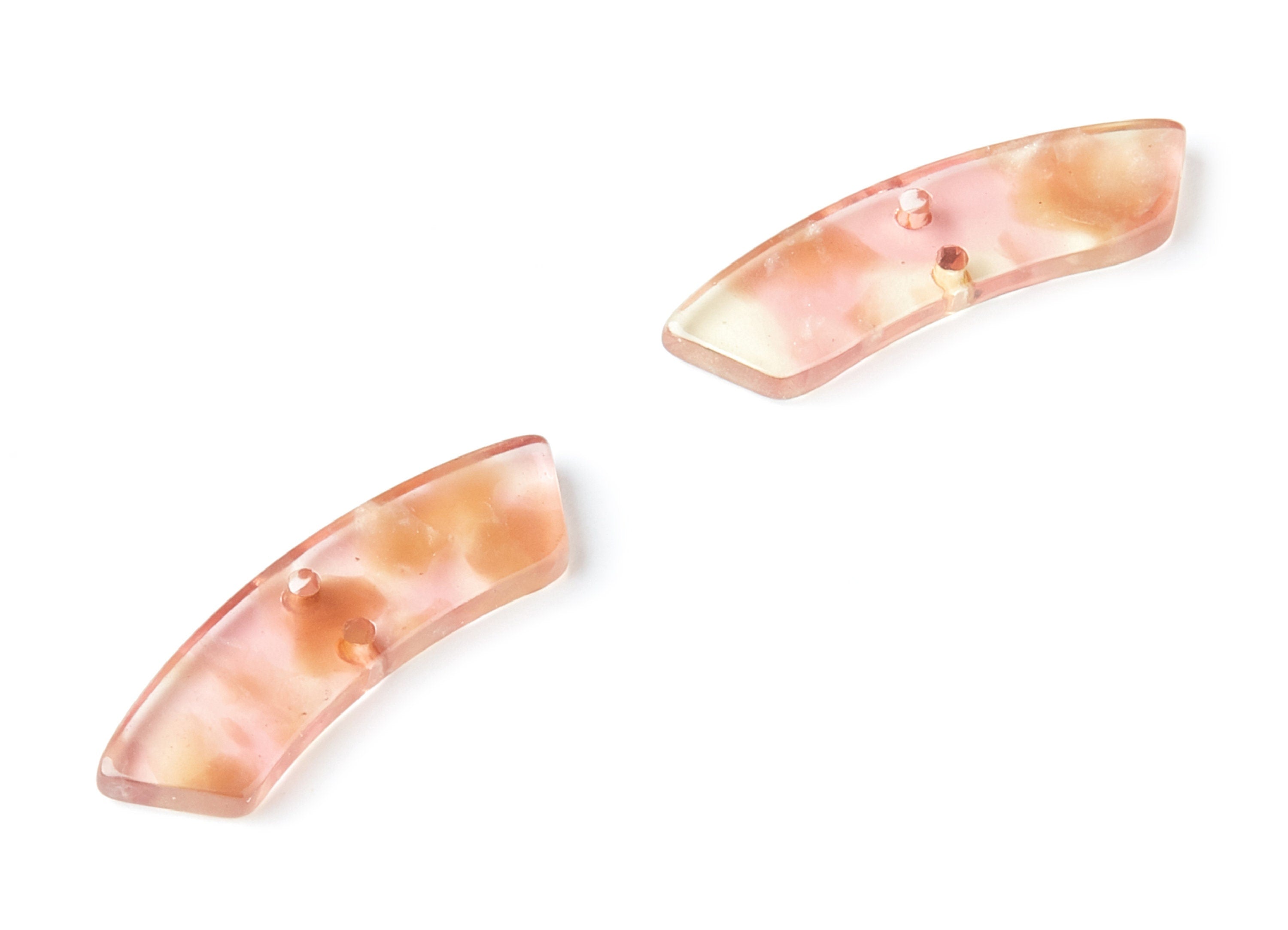 Acetate Irregular Earring Charms - Irregular Shaped With 2 Holes - Jewelry Supplies - Color Code: A45 - 31.1x9.79x2.66mm - AC1371H - DOMEDBAZAAR
