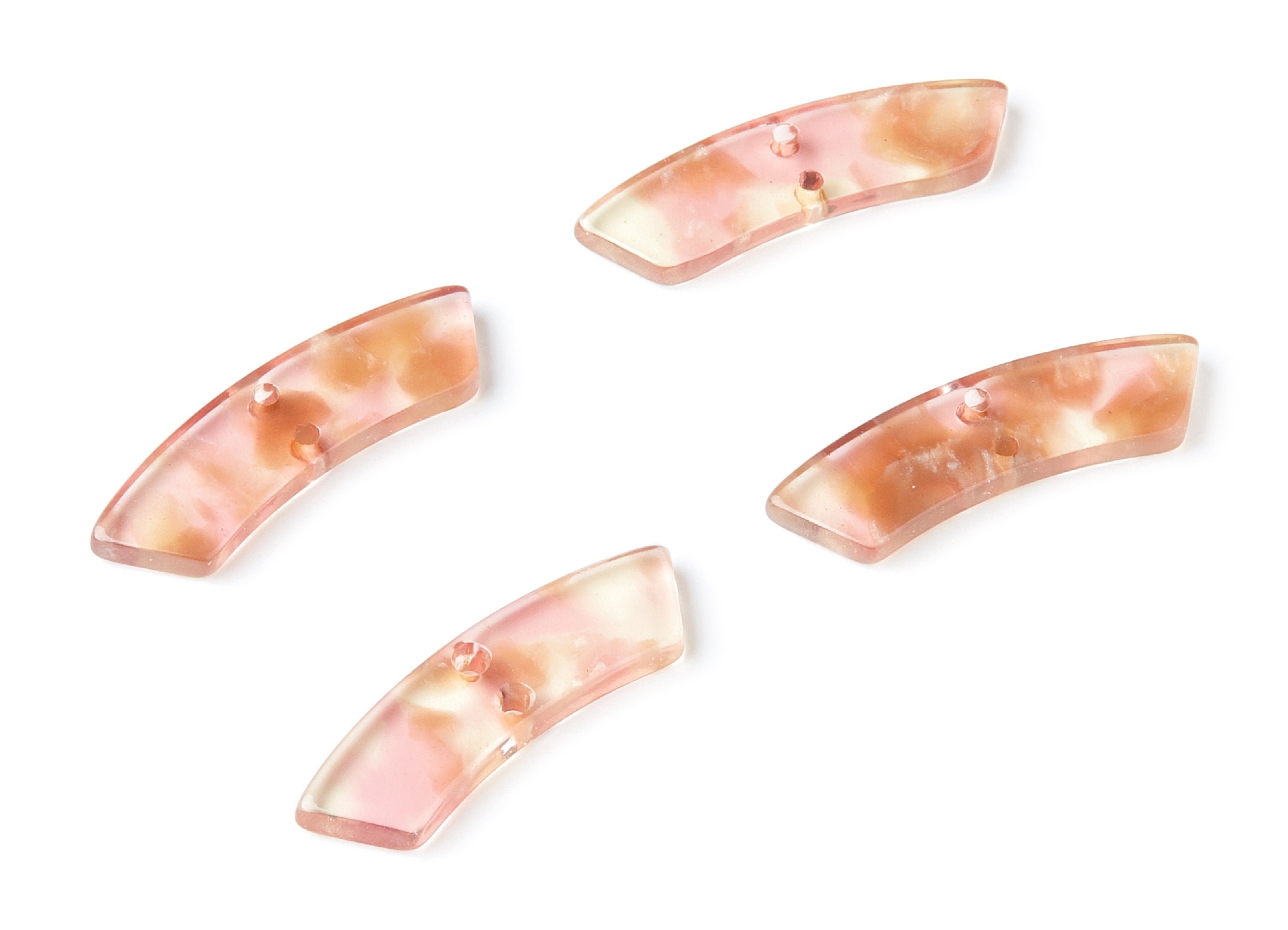 Acetate Irregular Earring Charms - Irregular Shaped With 2 Holes - Jewelry Supplies - Color Code: A45 - 31.1x9.79x2.66mm - AC1371H - DOMEDBAZAAR
