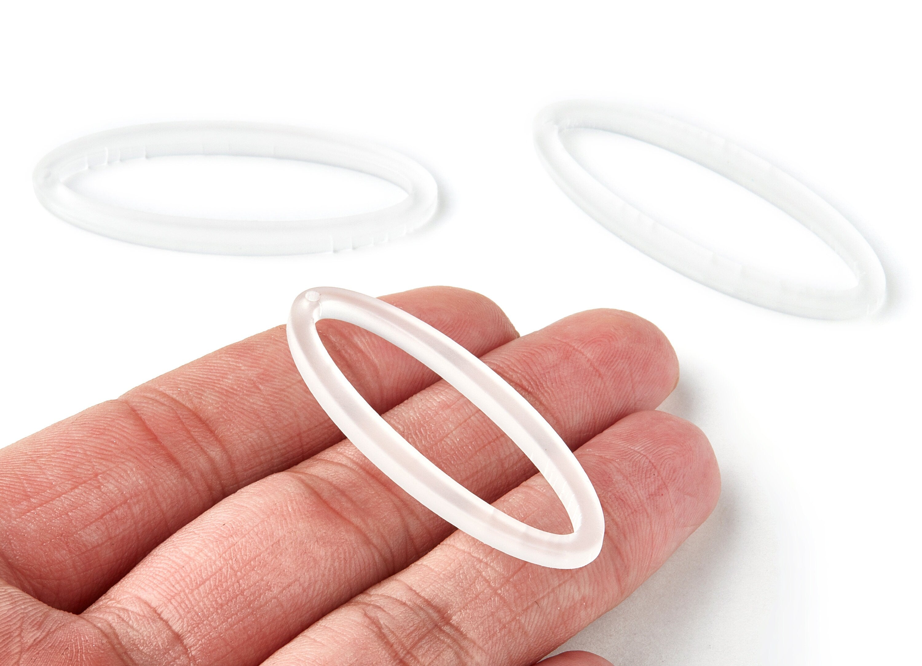 Acetate Oval Earring Charms - Oval Pendant - Earring Findings - Jewelry Supplies - Color Code:A230 - 49.45x19.65x2.6mm - AC1391A - DOMEDBAZAAR