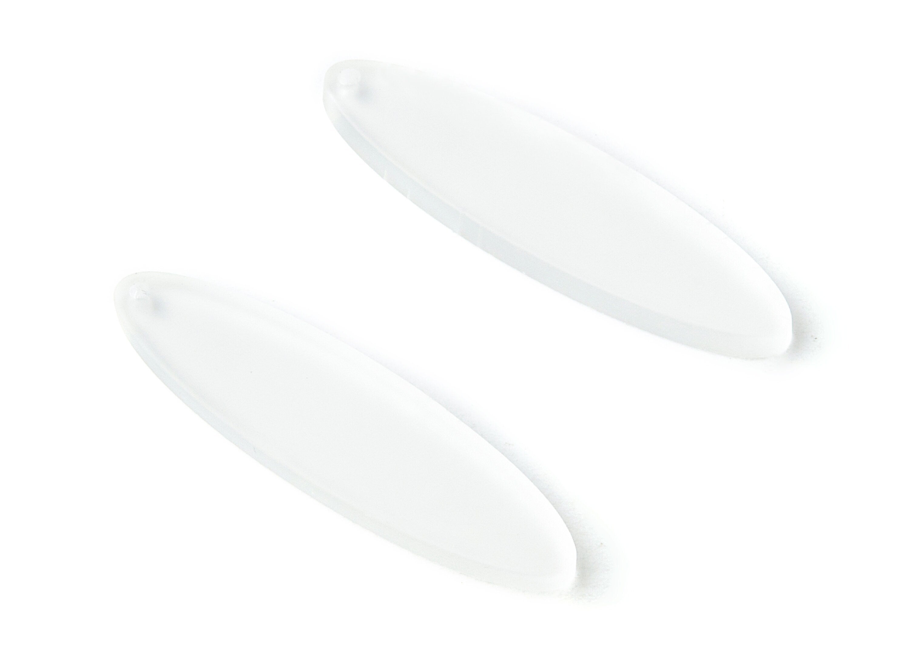 Acrylic Oval Earring Charms - Oval Shaped Pendant - Earring Findings - Jewelry Supplies - Color Code:A230 - 49.45x19.65x2.6mm - AC1392A - DOMEDBAZAAR