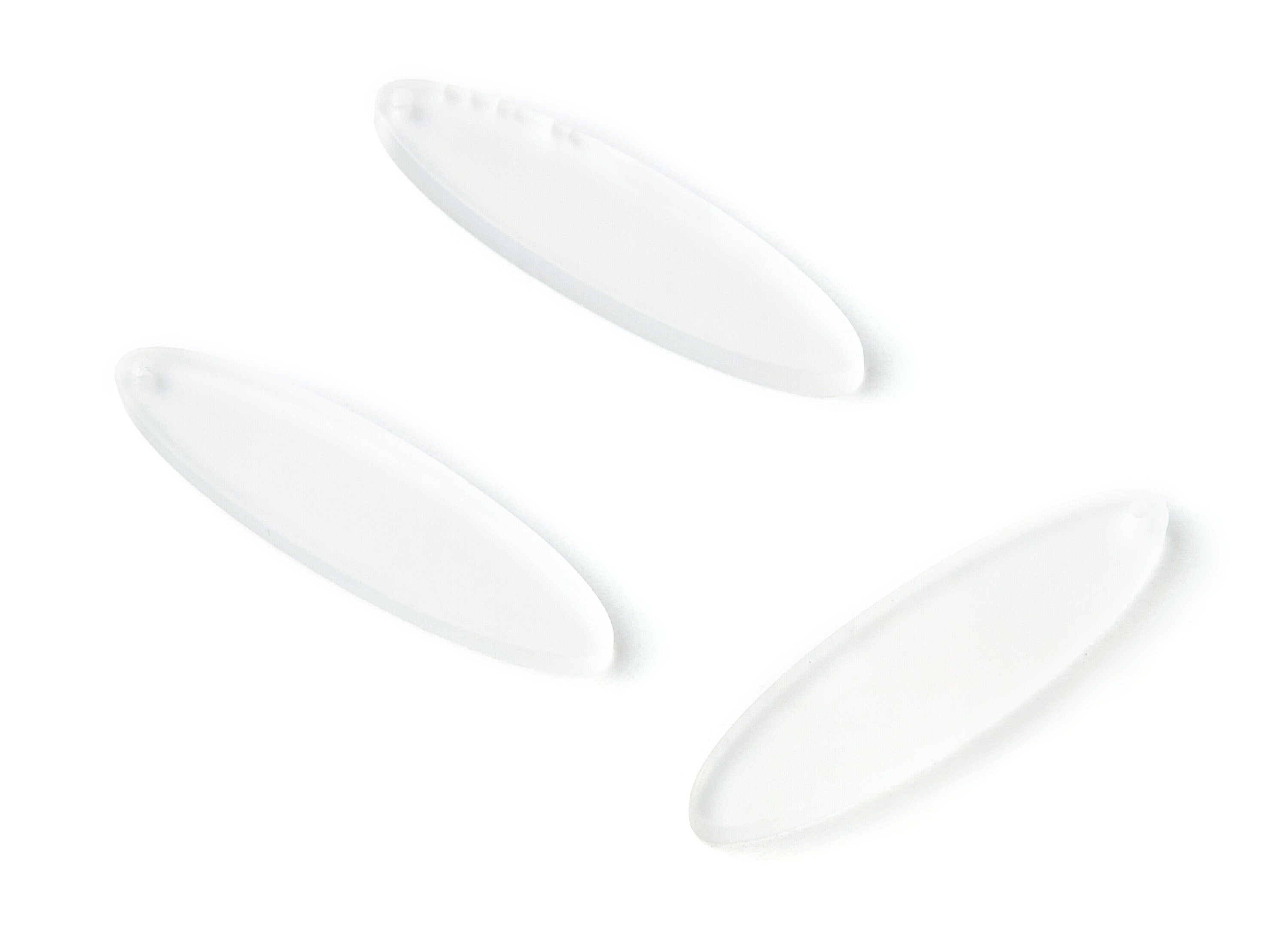 Acrylic Oval Earring Charms - Oval Shaped Pendant - Earring Findings - Jewelry Supplies - Color Code:A230 - 49.45x19.65x2.6mm - AC1392A - DOMEDBAZAAR