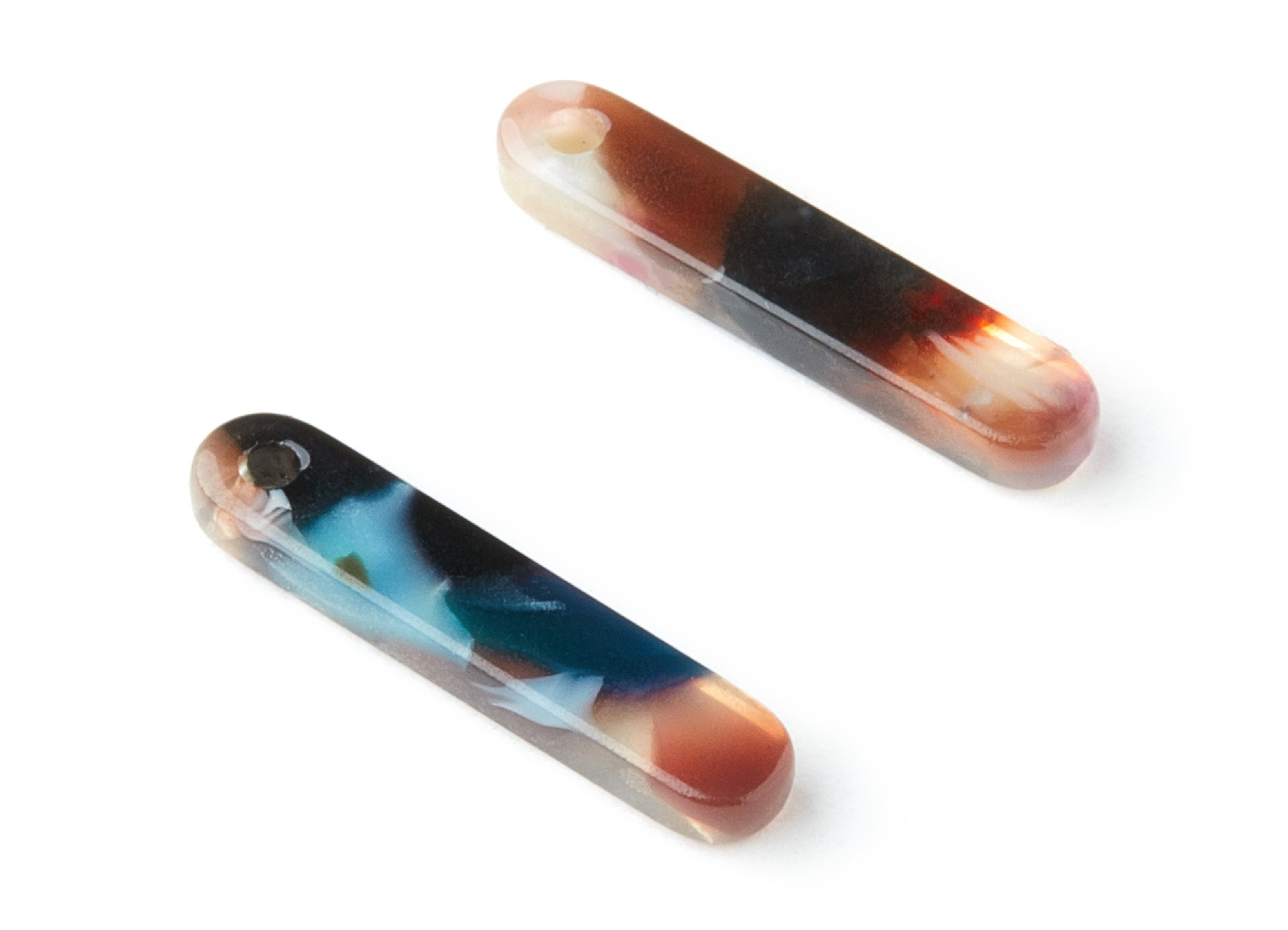 Acetate Stick Earring Charms - Acetate Stick Pendant - Earring Findings - Jewelry Supplies - Color Code: A60 - 20.6x4.27x2.6mm - AC1150K - DOMEDBAZAAR