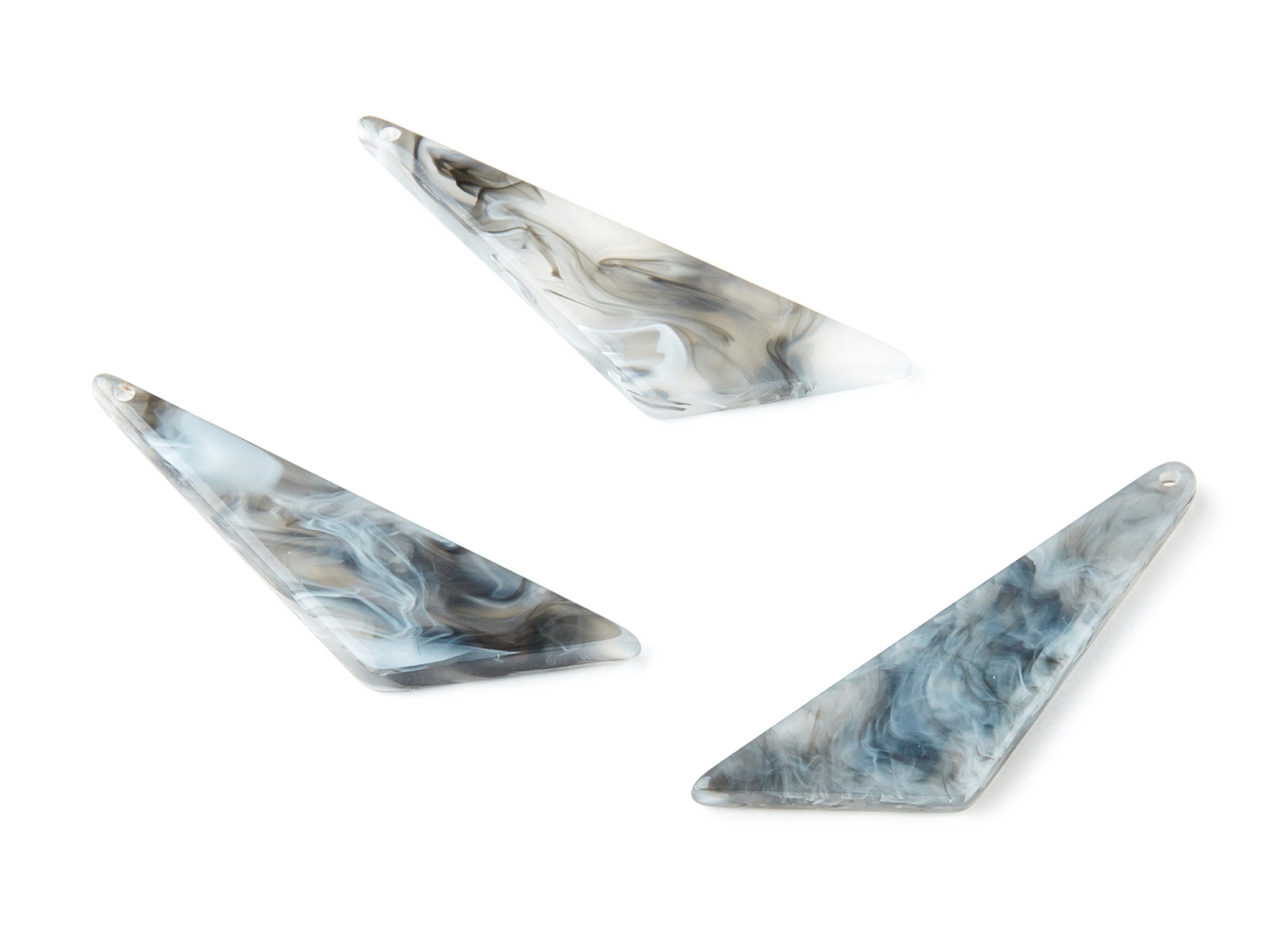 Acetate Triangle Earring Charms - Triangle Pendant - Earring Findings - Jewelry Supplies - Color Code: A231 - 40x11.44x2.68mm - AC1162F - DOMEDBAZAAR