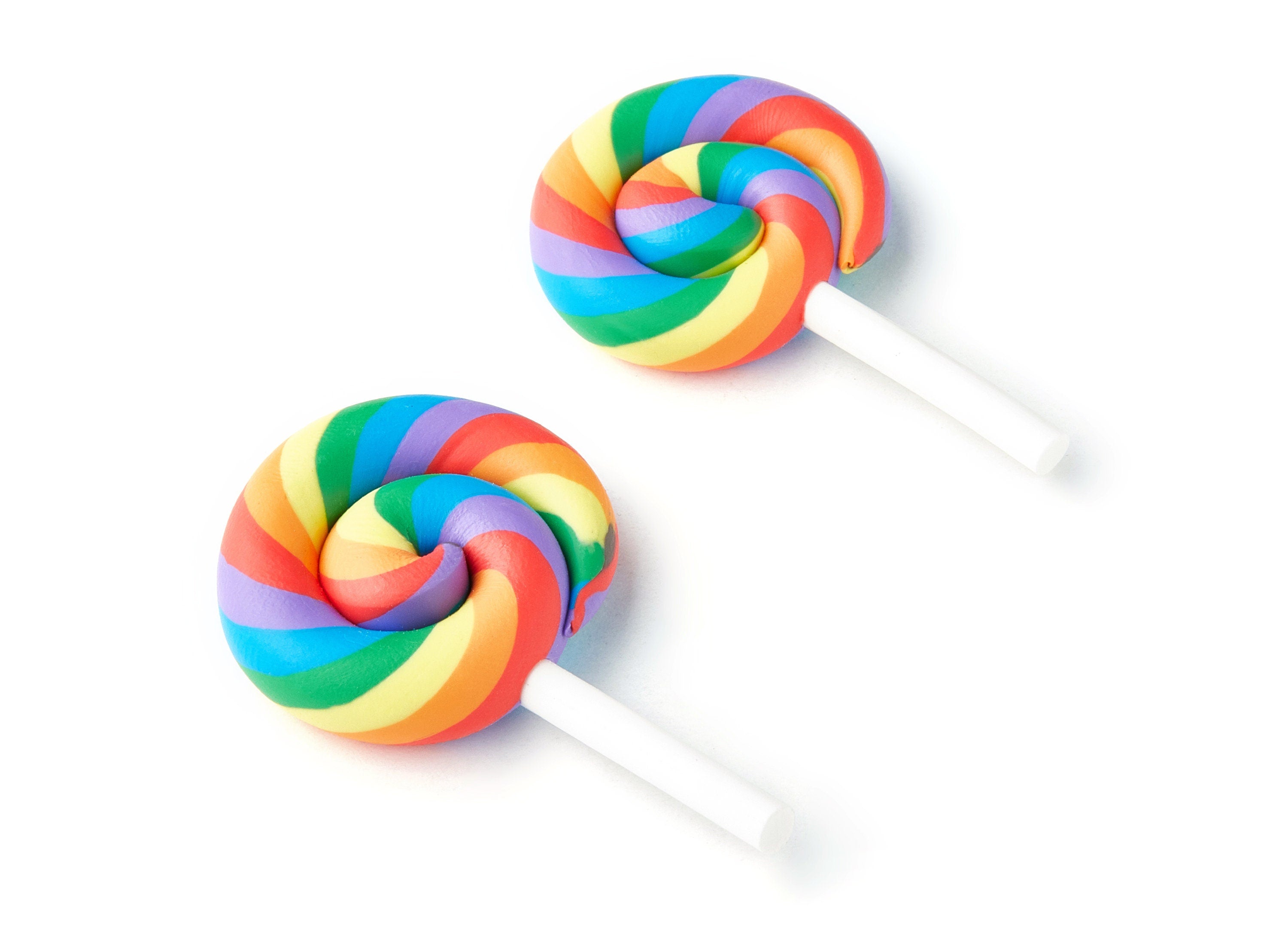 Polymer Clay Charms - Rainbow Cake Topper - Cake Decorations - 45.92x28.4x8.25mm - RC1011B - DOMEDBAZAAR