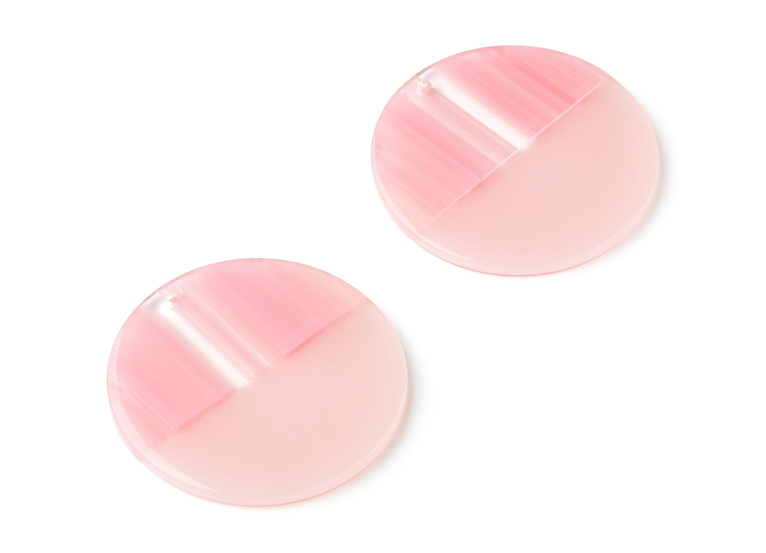 Acetate Round Earring Charms - Acrylic Coin Pendant - Earring Findings - Jewelry Supplies - Color Code:A235 - 35.19x35.19x2.74mm - AC1382A - DOMEDBAZAAR