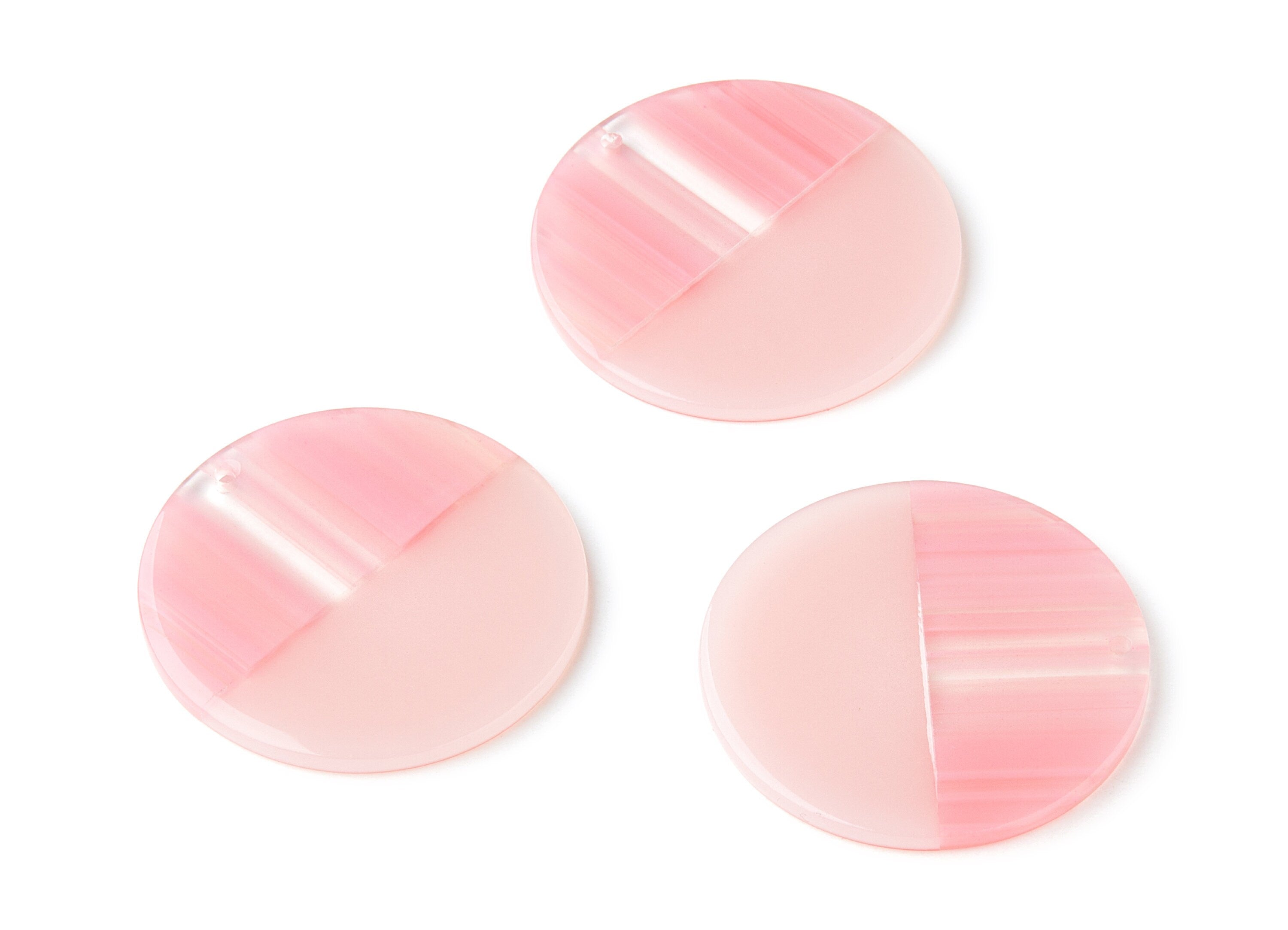 Acetate Round Earring Charms - Acrylic Coin Pendant - Earring Findings - Jewelry Supplies - Color Code:A235 - 35.19x35.19x2.74mm - AC1382A - DOMEDBAZAAR