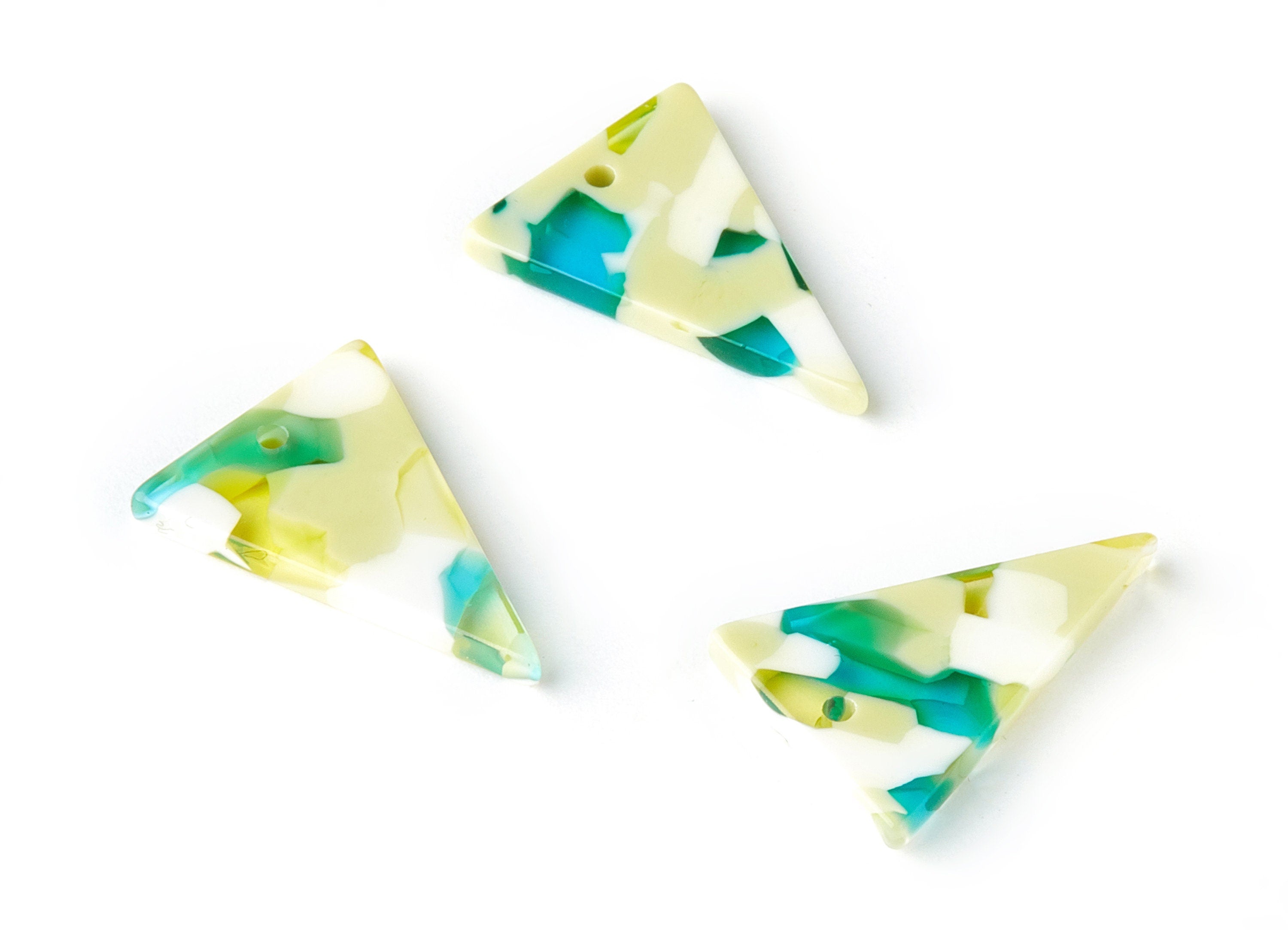 Acetate Triangle Earring Charm - Triangle Pendant - Earring Findings - Jewelry Supplies - Color Code: A199 - 23.14x16.3x2.56mm - AC1489-A199 - DOMEDBAZAAR