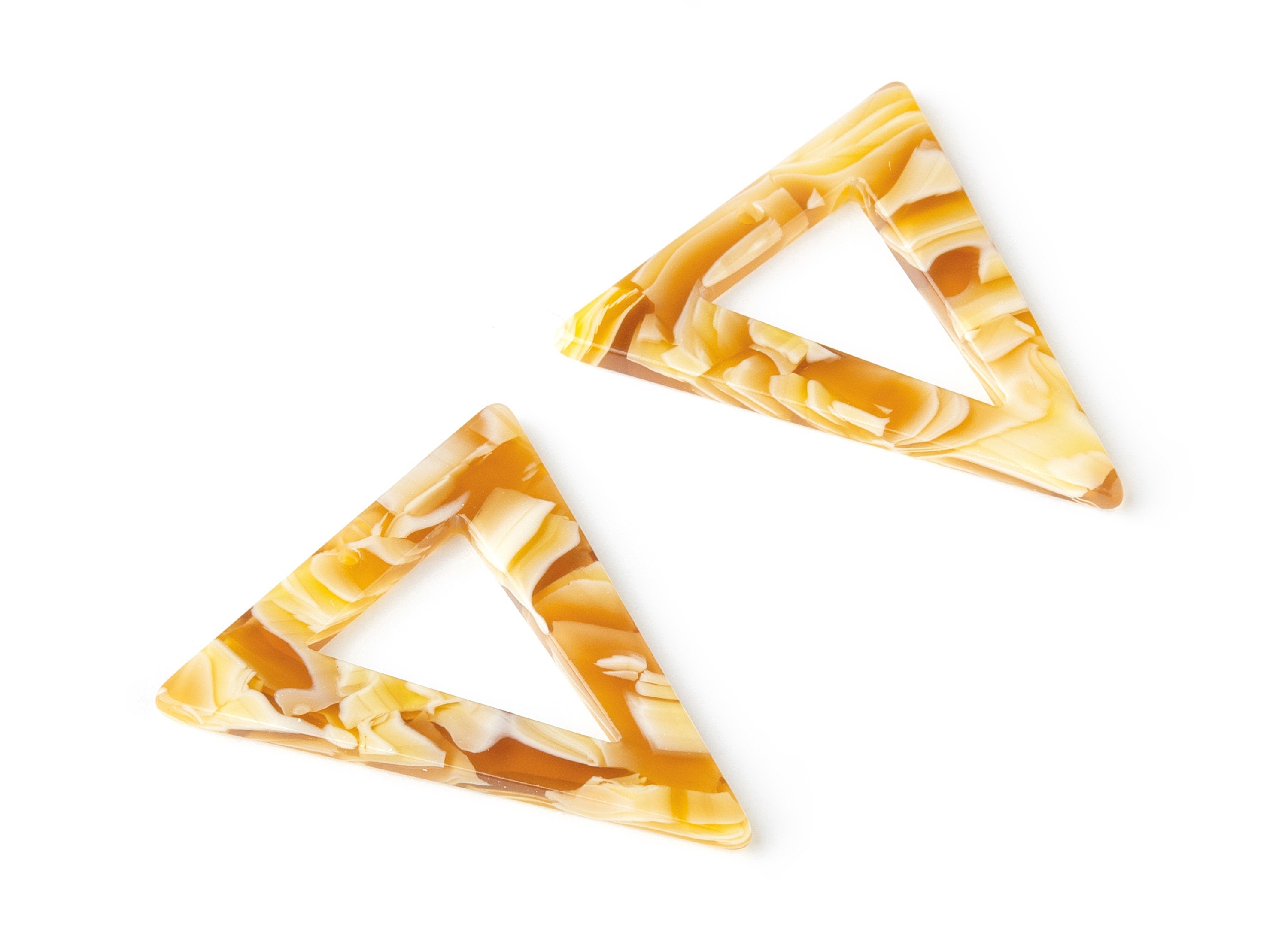 Acetate Triangle Earring Charms - Triangle Pendant - Earring Findings - Jewelry Supplies - Color Code: A200 - 41.16x38.1x2.7mm - AC1488-A200 - DOMEDBAZAAR