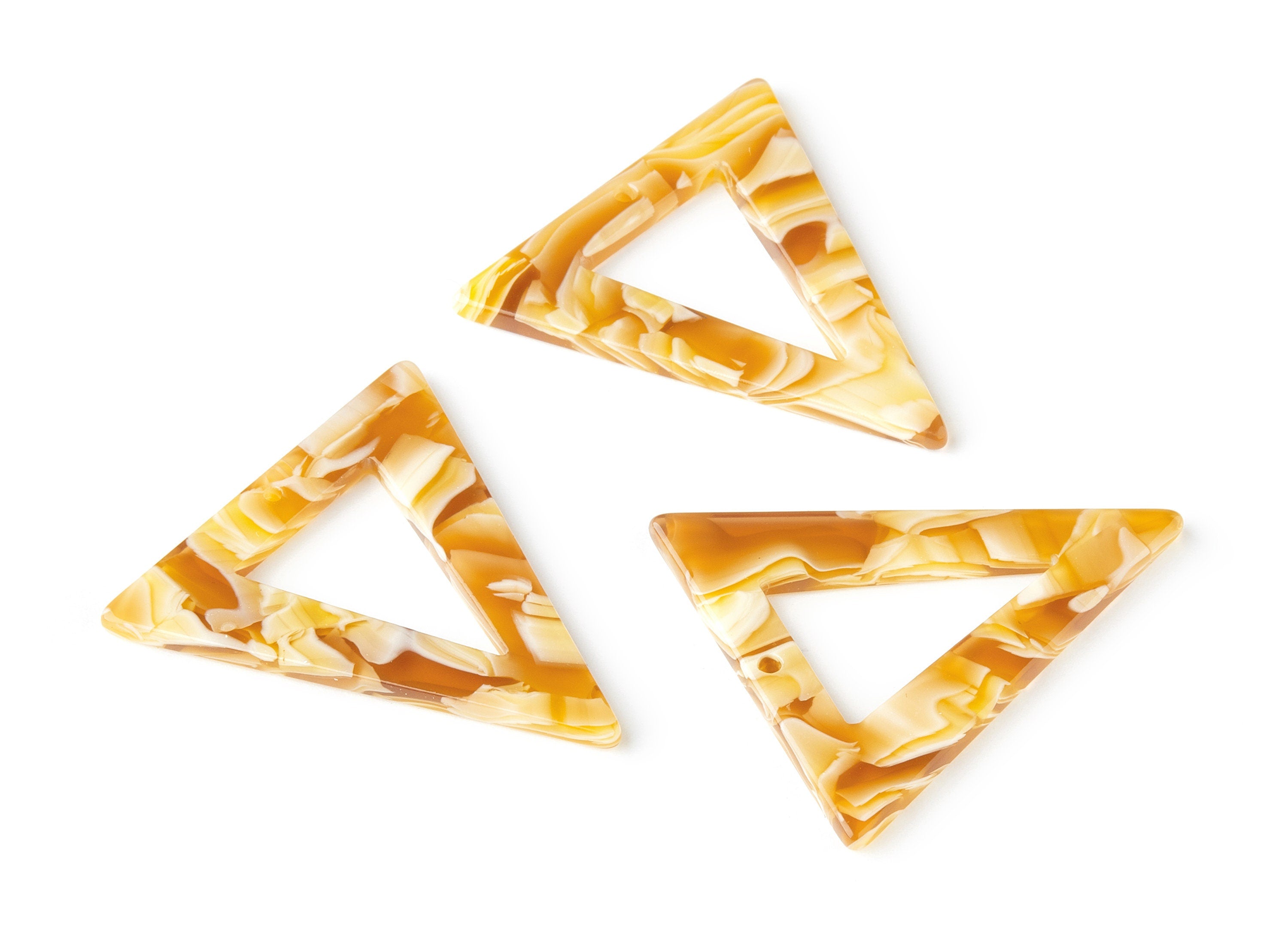 Acetate Triangle Earring Charms - Triangle Pendant - Earring Findings - Jewelry Supplies - Color Code: A200 - 41.16x38.1x2.7mm - AC1488-A200 - DOMEDBAZAAR